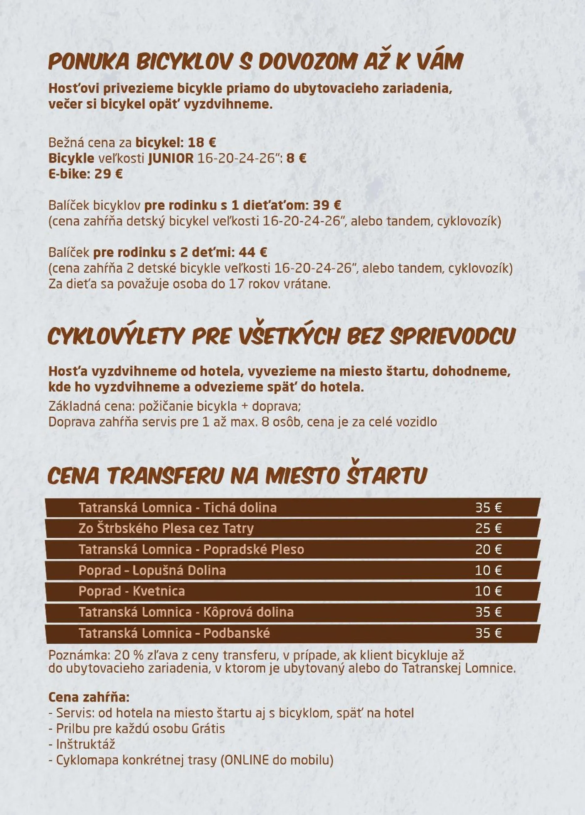 Cycling in Apartman Smokovec