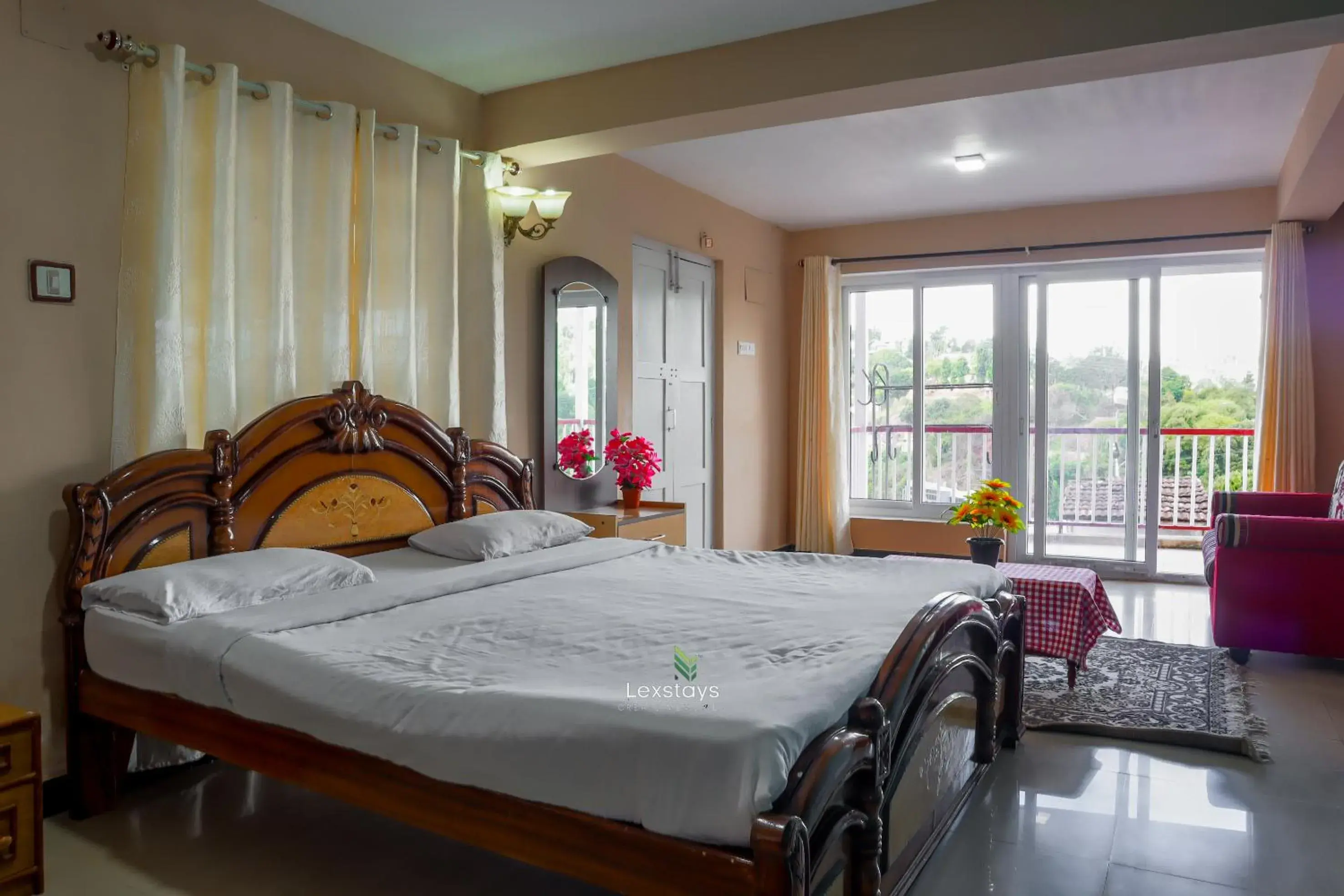 Deluxe Double Room with Balcony in Vijaya Deepa Guest House by LexStays Deluxe Double Room with Balcony in Vijaya Deepa Guest House by LexStays