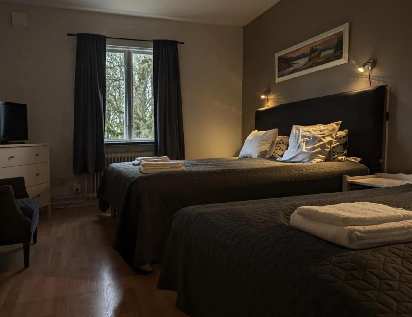 Bed in Brunsbo G:a Biskopsgård Hotell & Konferens