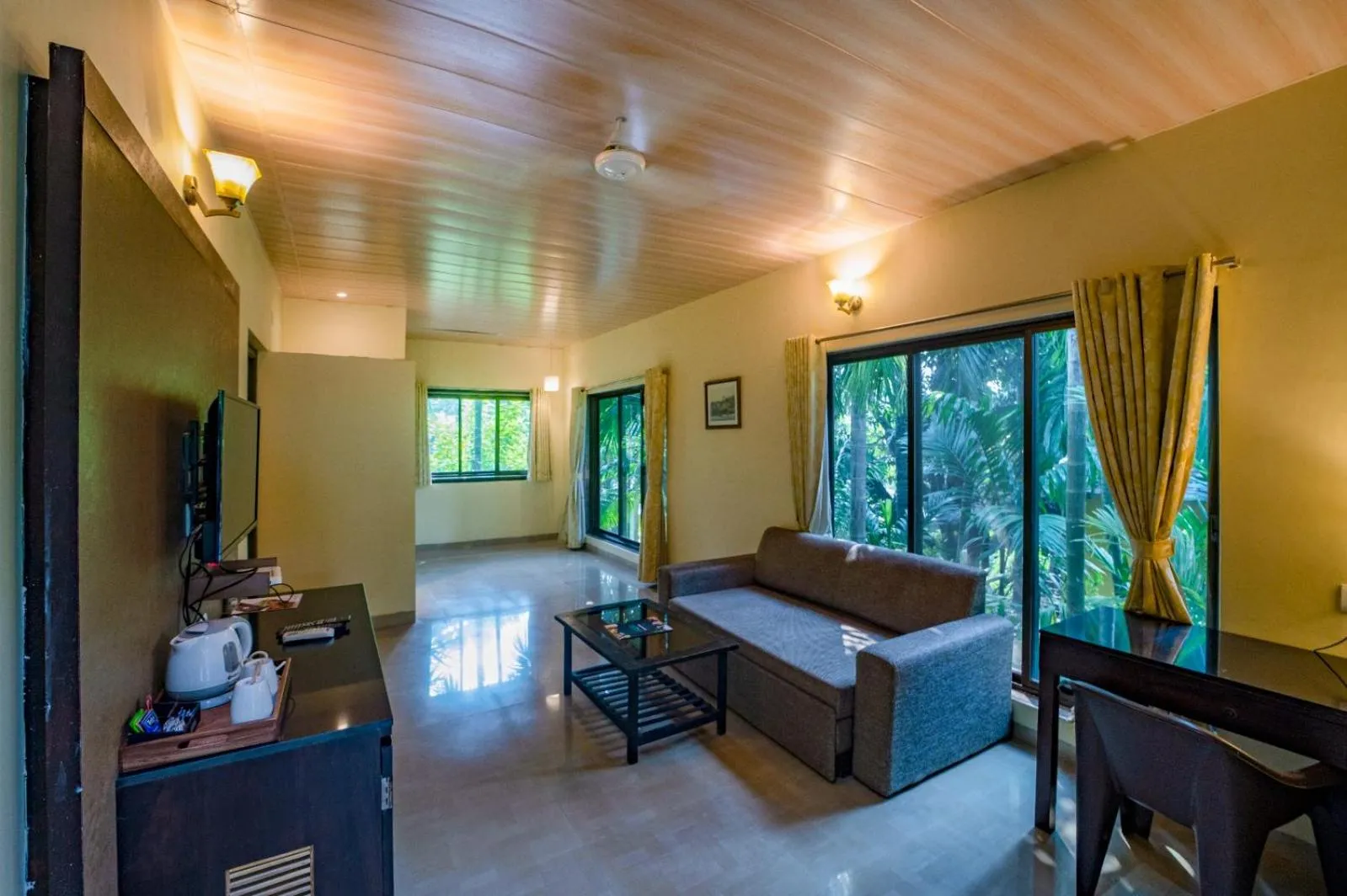 Seating area in Silvanus Forest Retreat, Alibaug