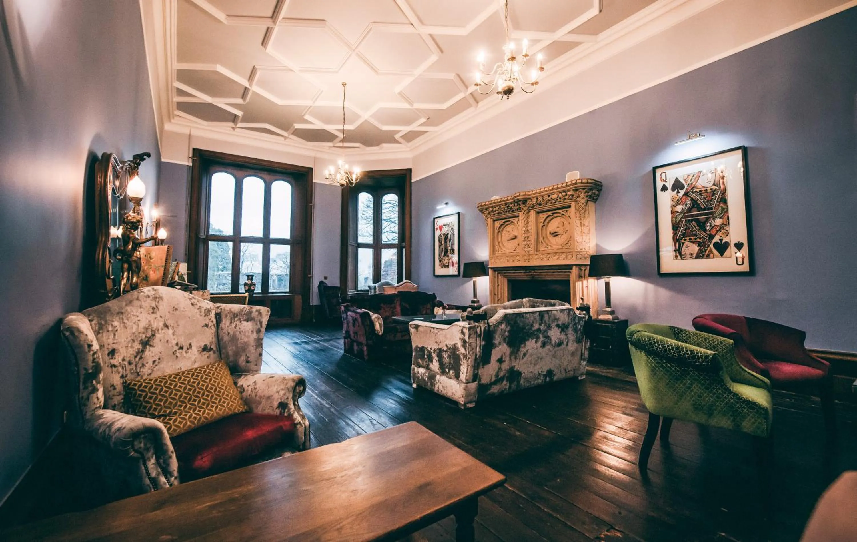 Communal lounge/ TV room in Ruthin Castle Hotel and Spa