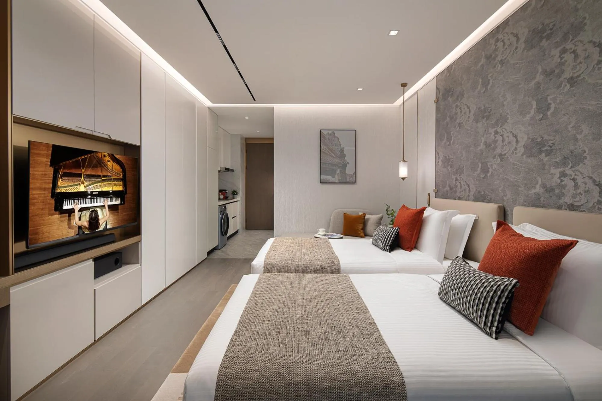 Bedroom, Bed in Ascott Pazhou Guangzhou