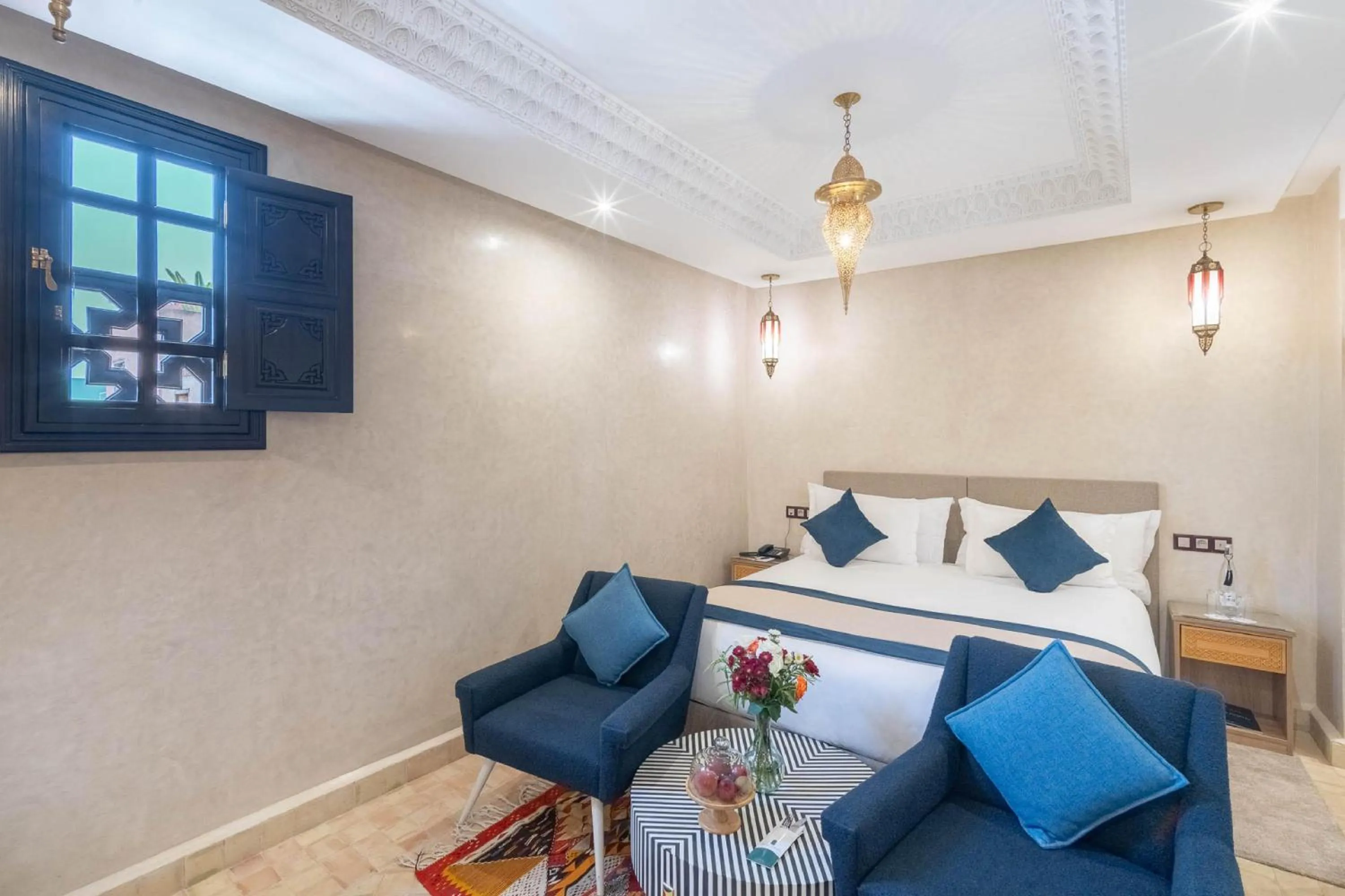 Bed in Riad Atlas Palace & SPA