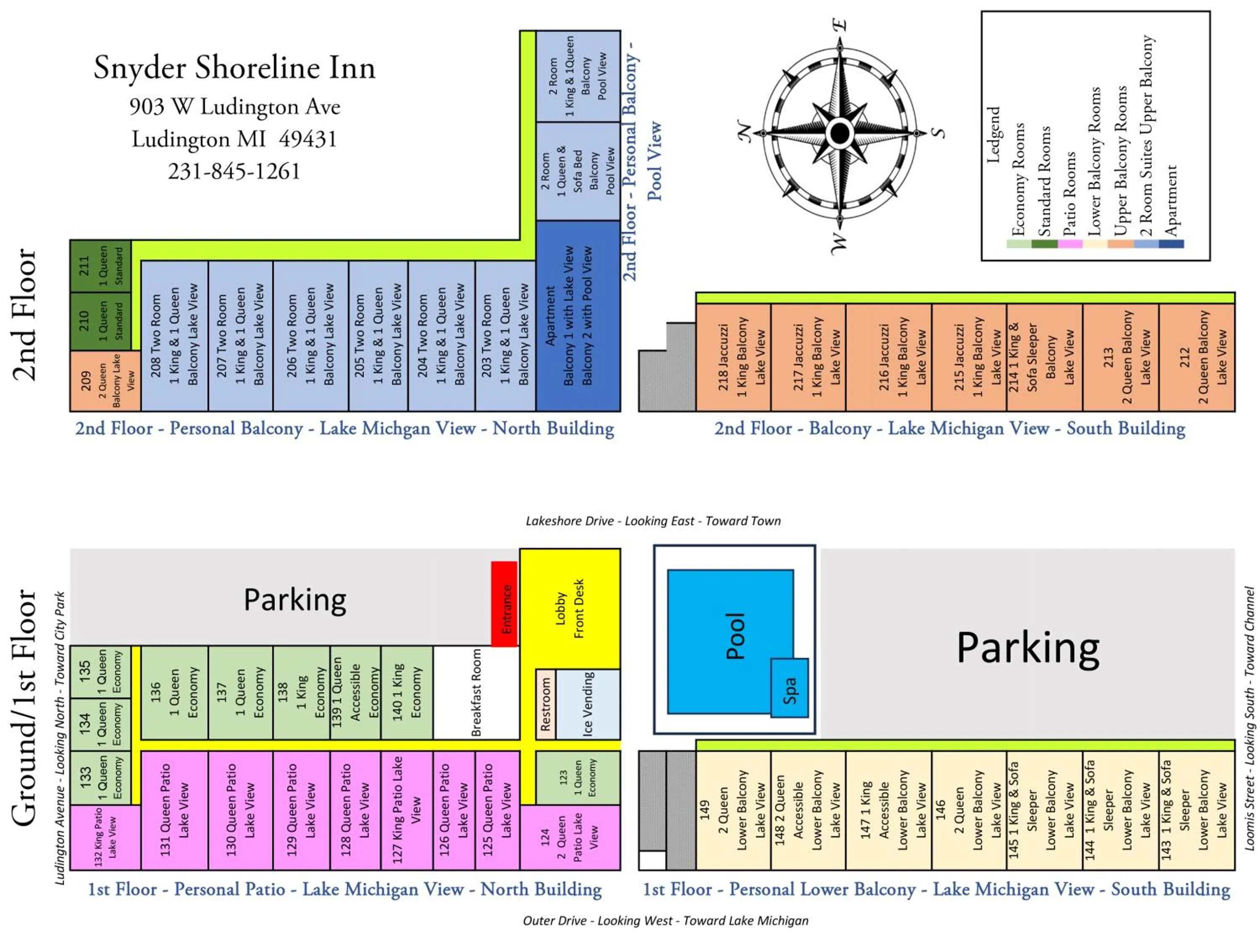 Floor plan in Snyders Shoreline Inn