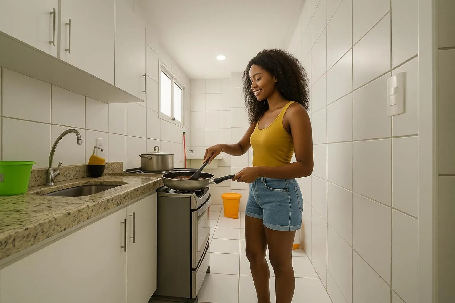 Kitchen or kitchenette in Apartamentos Verano