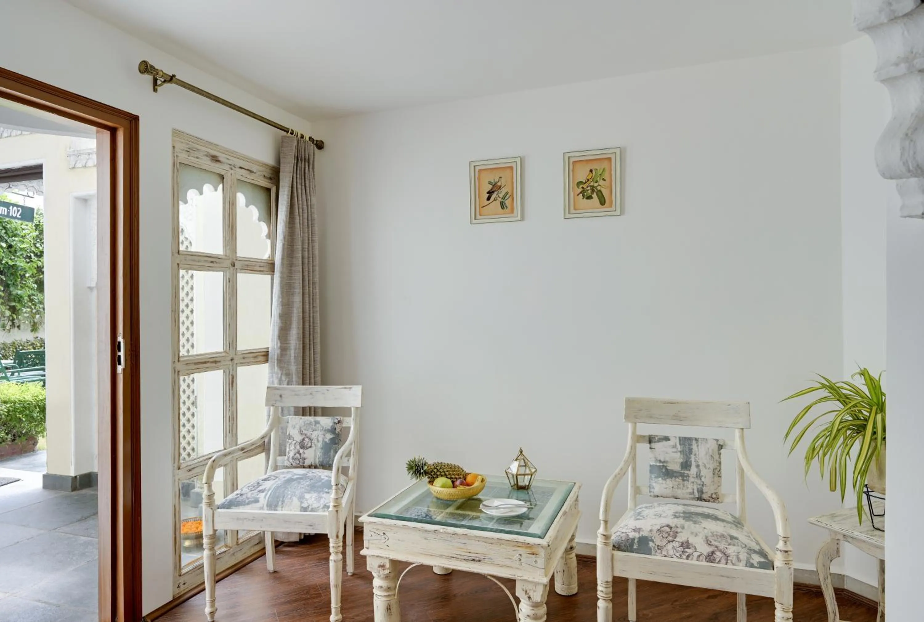 Seating area in Swaroop Vilas - Lake Facing Boutique Hotel