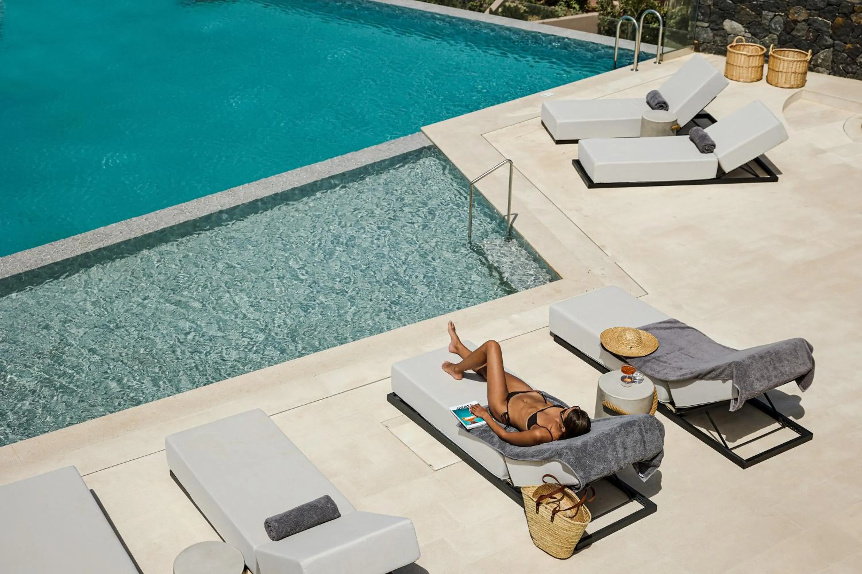 Swimming pool in Domes Novos Santorini, Autograph Collection