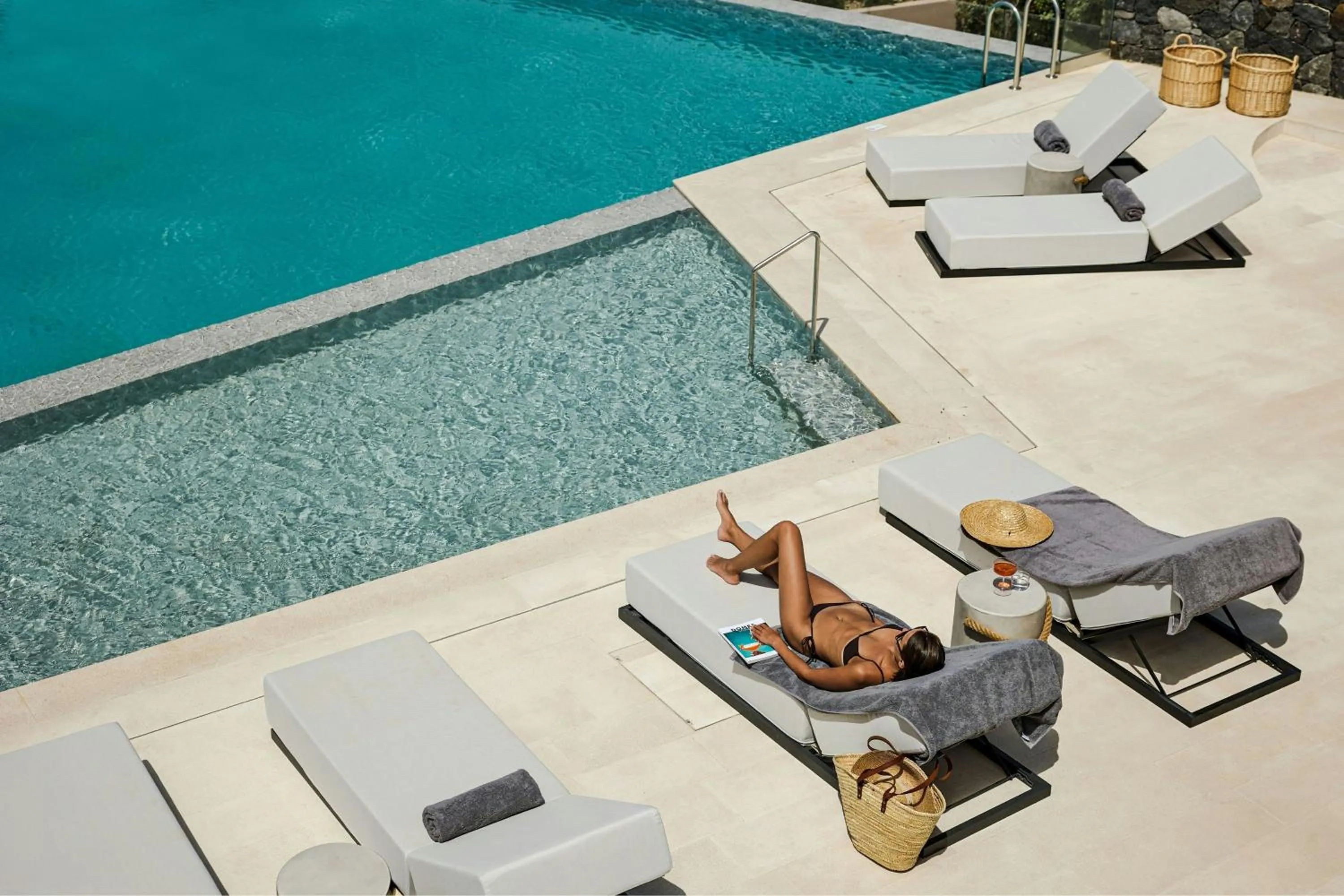 Swimming pool in Domes Novos Santorini, Autograph Collection