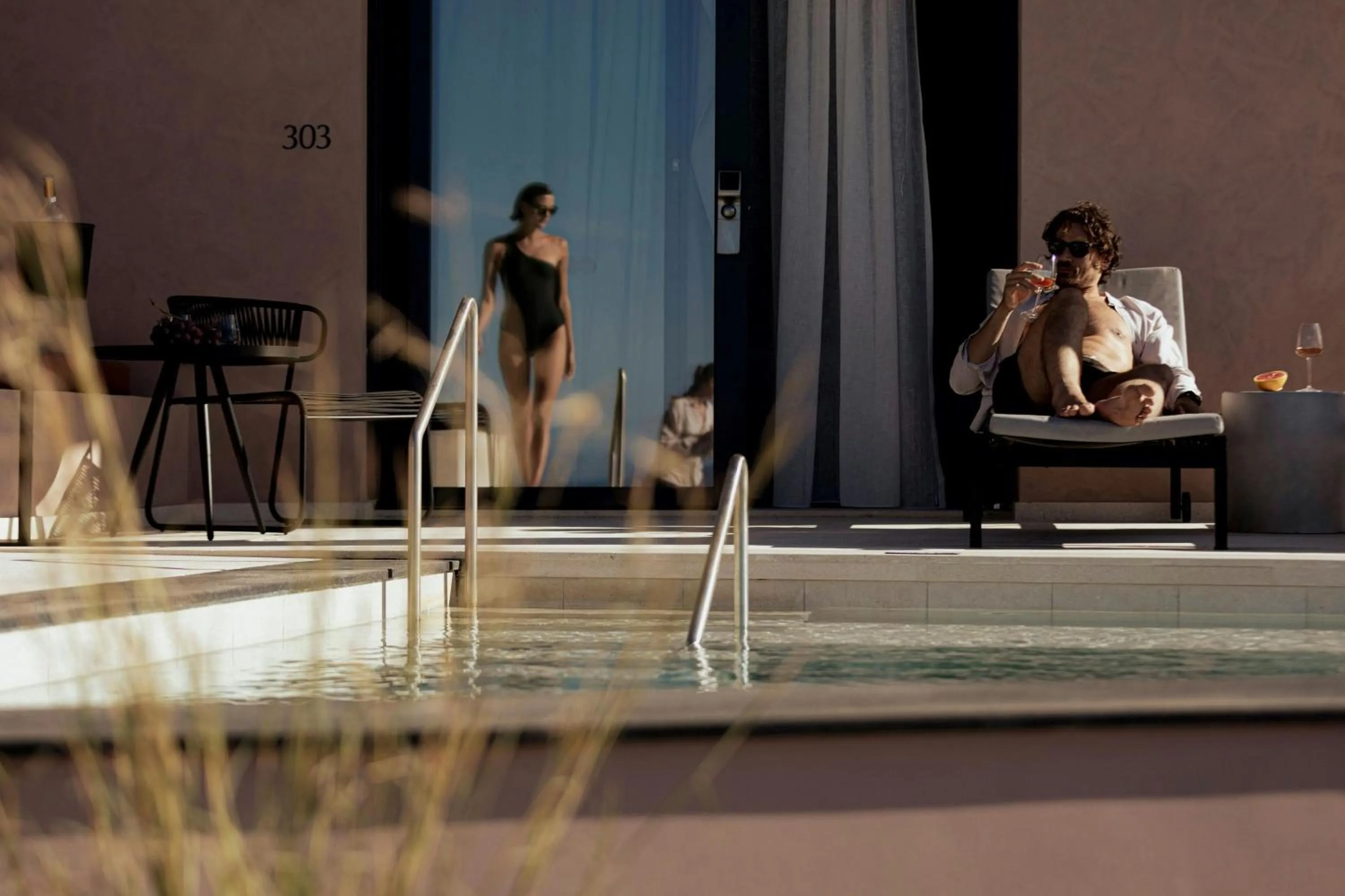 Swimming pool in Domes Novos Santorini, Autograph Collection