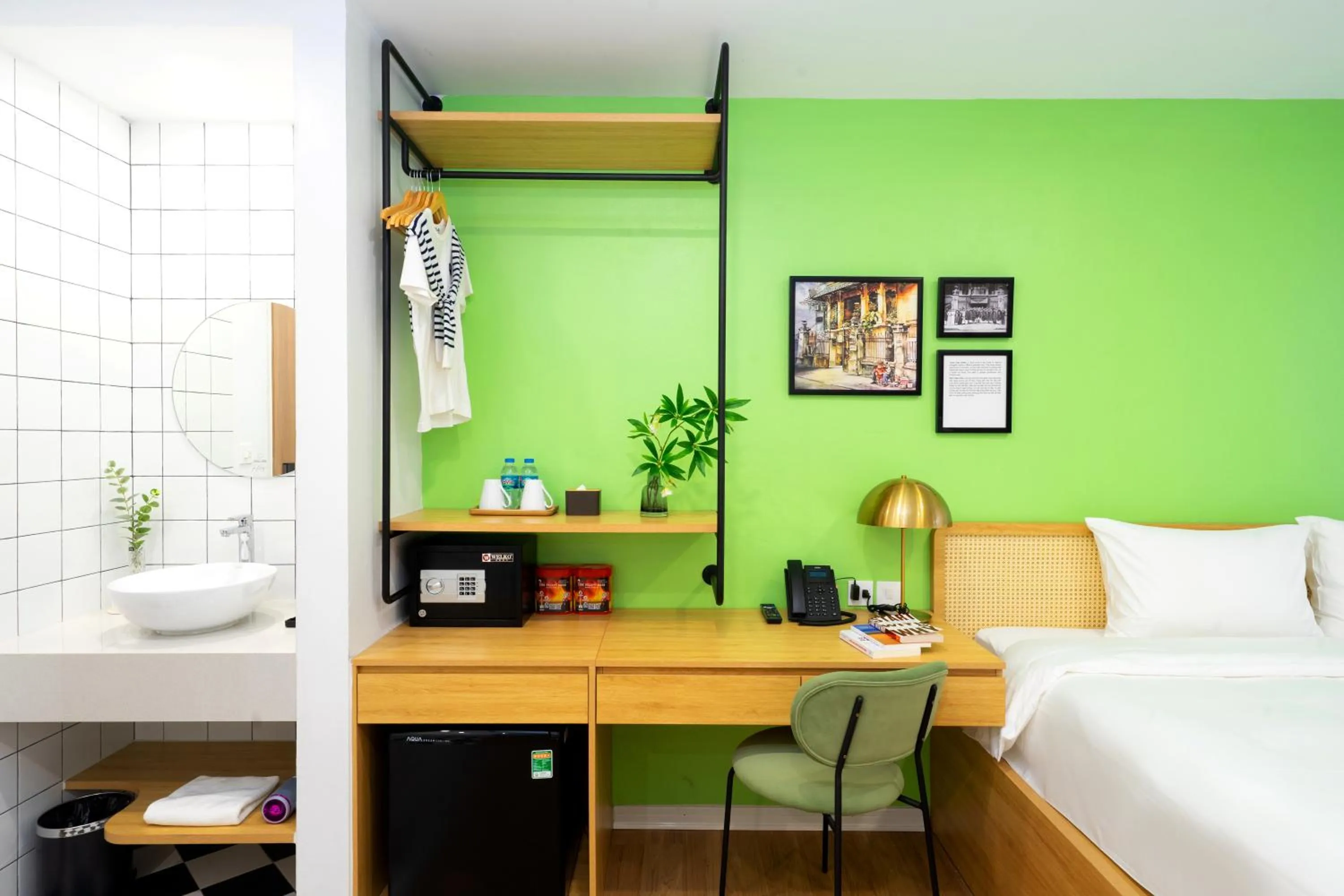 Floor plan, Bed in Wilque Hotel Hanoi