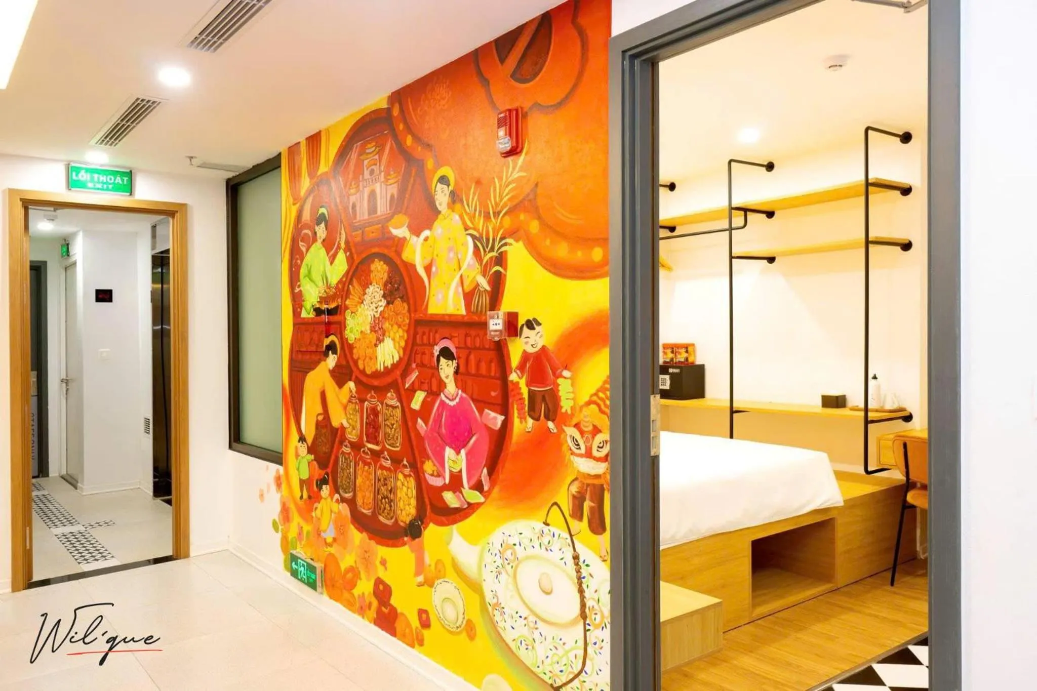 Floor plan, Bed in Wilque Hotel Hanoi