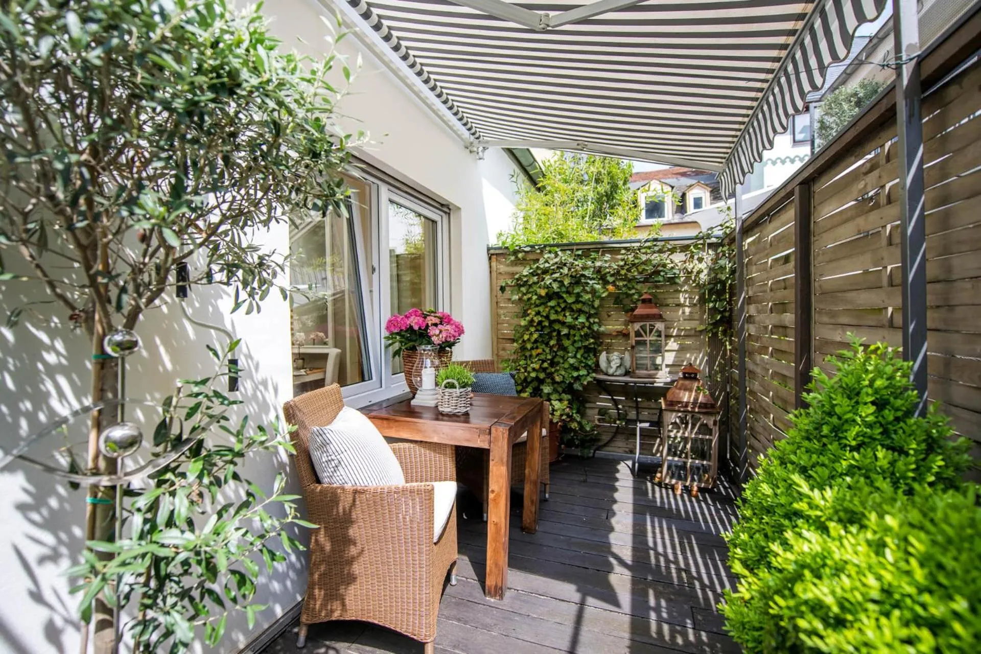 Patio in Ferienwohnung Koblenz Altstadt