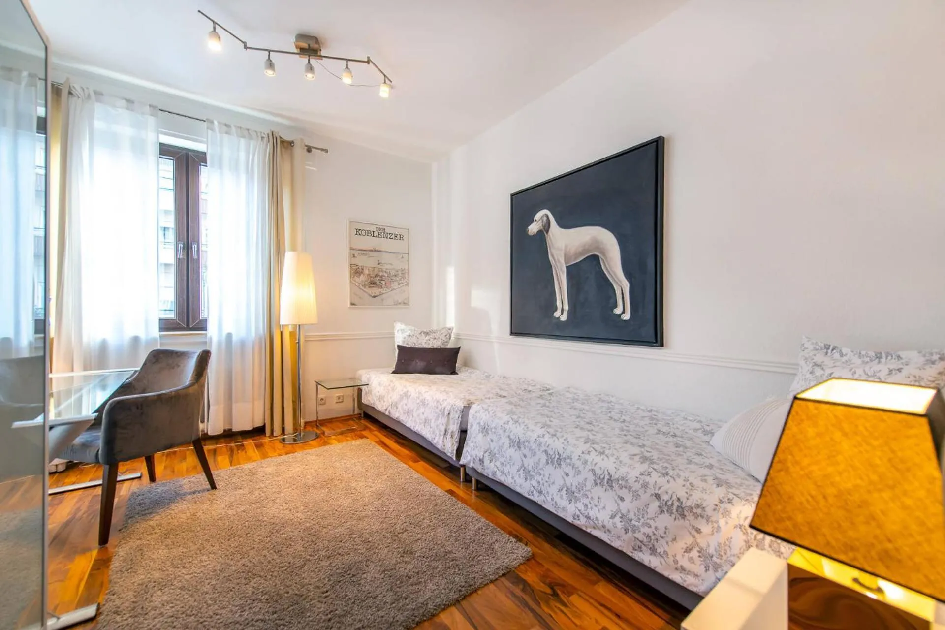 Bed in Ferienwohnung Koblenz Altstadt