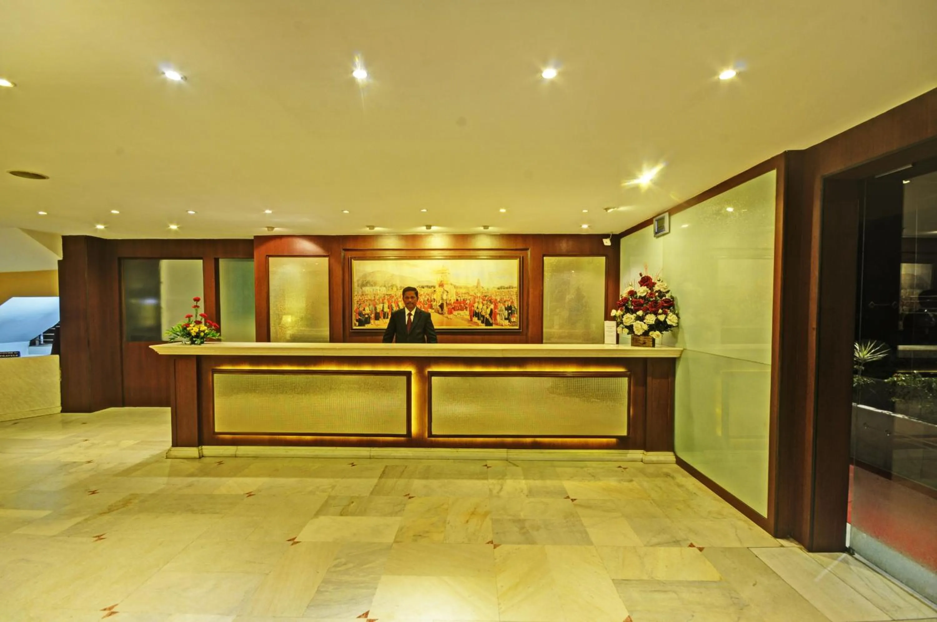 Lobby or reception in Hotel Roopa