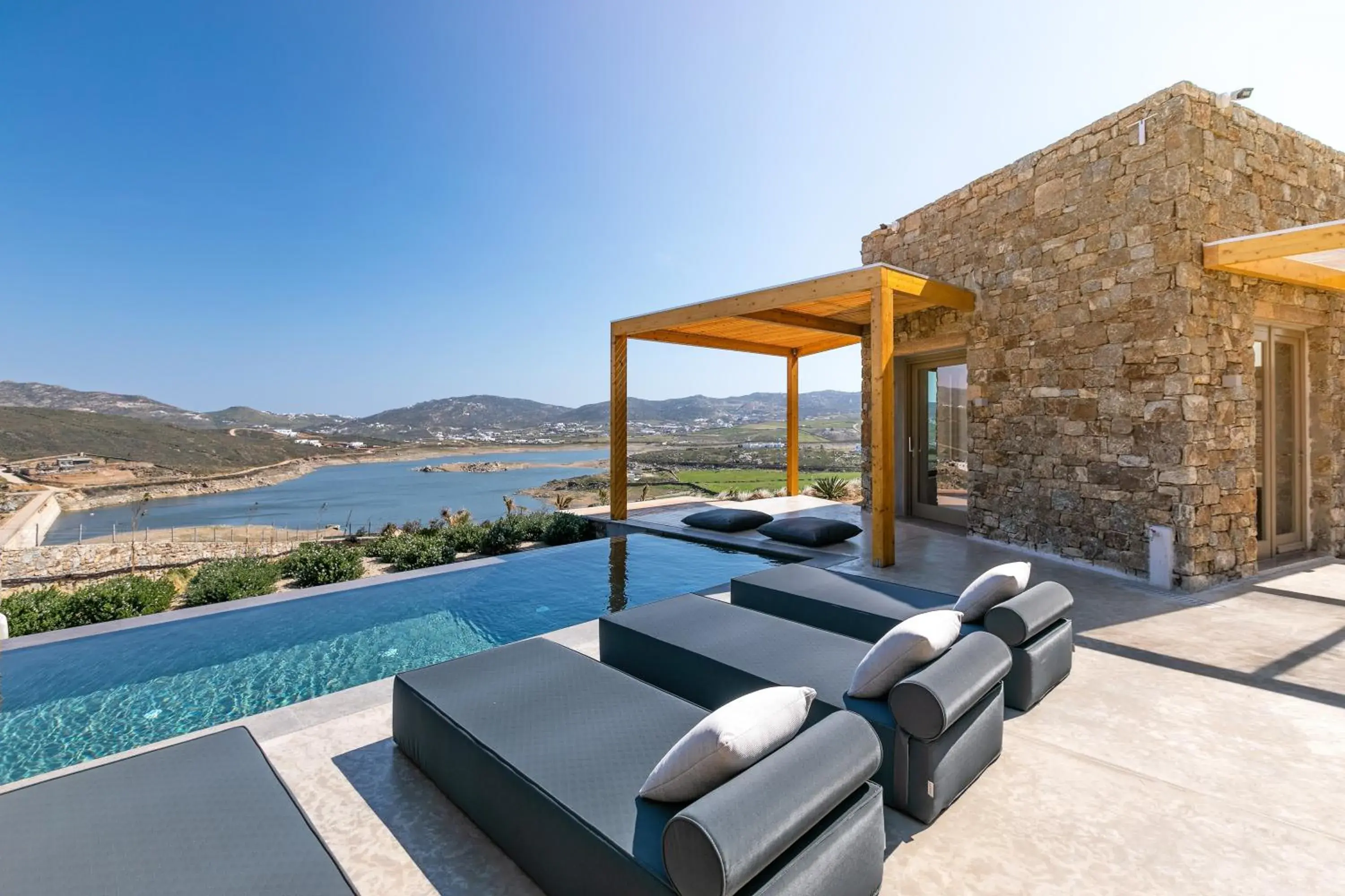 Grand Villa with Sea View and Private Heated Pool in Panormos Bay Suites Luxury Resort Grand Villa with Sea View and Private Heated Pool in Panormos Bay Suites Luxury Resort