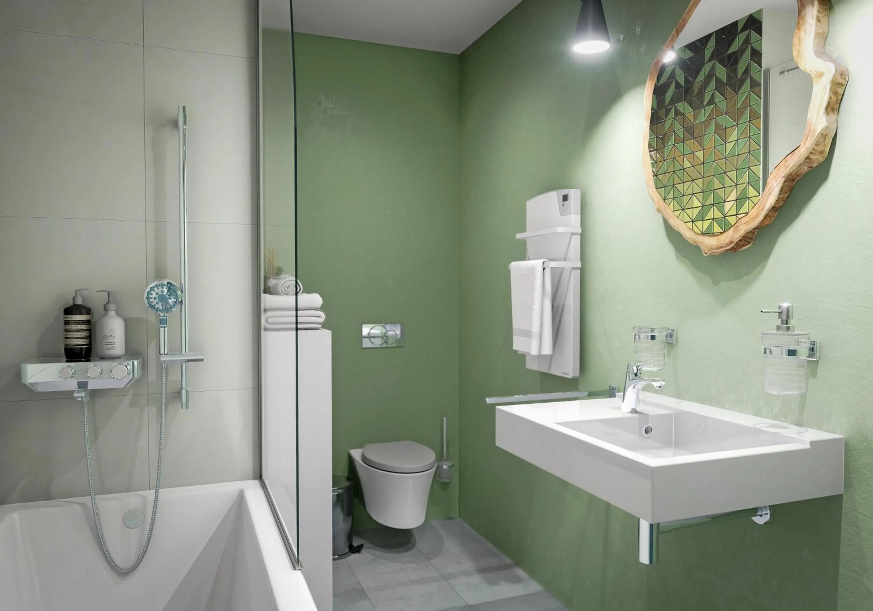 Shower in ibis Styles Bezons Paris La Défense