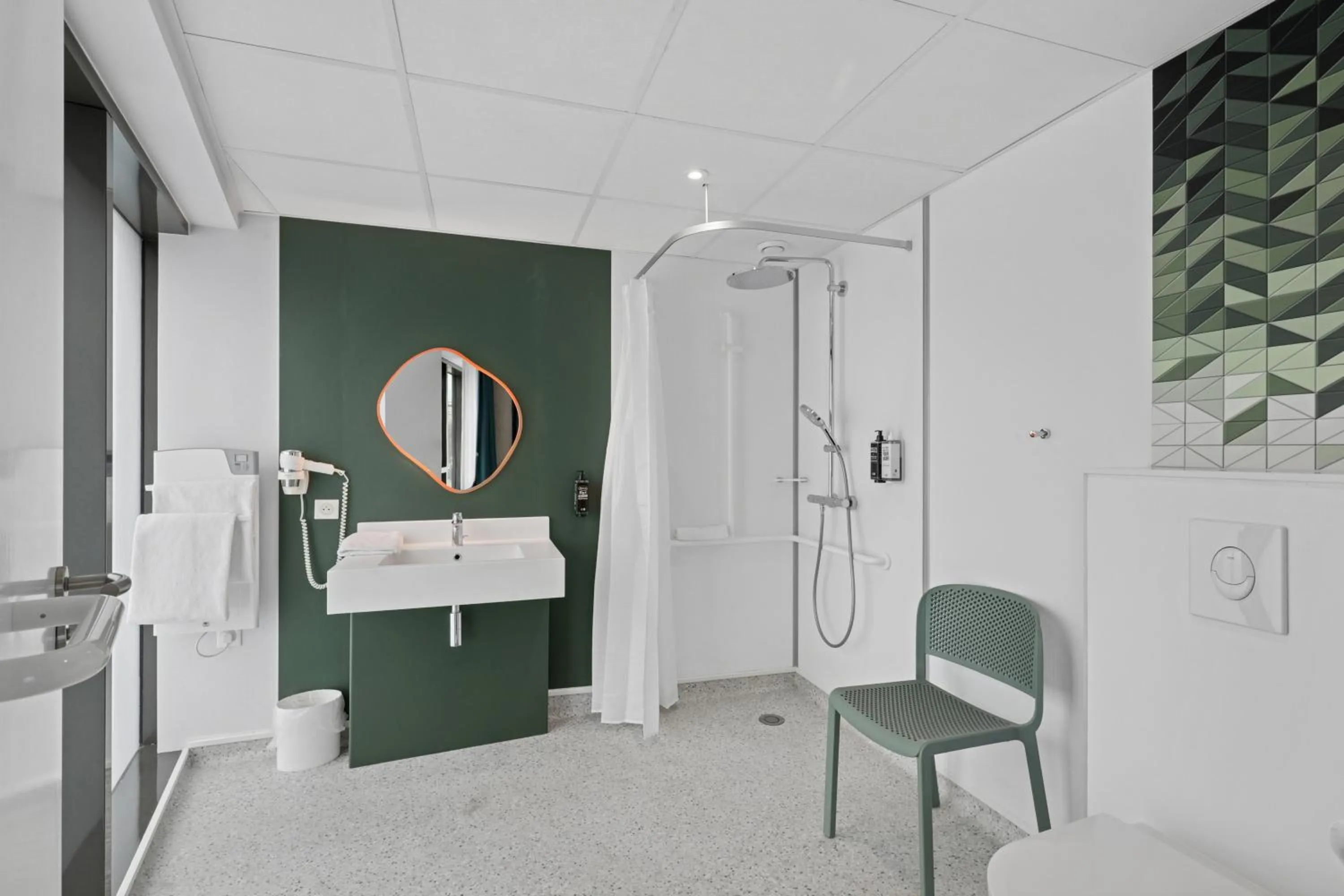 Bathroom in ibis Styles Bezons Paris La Défense