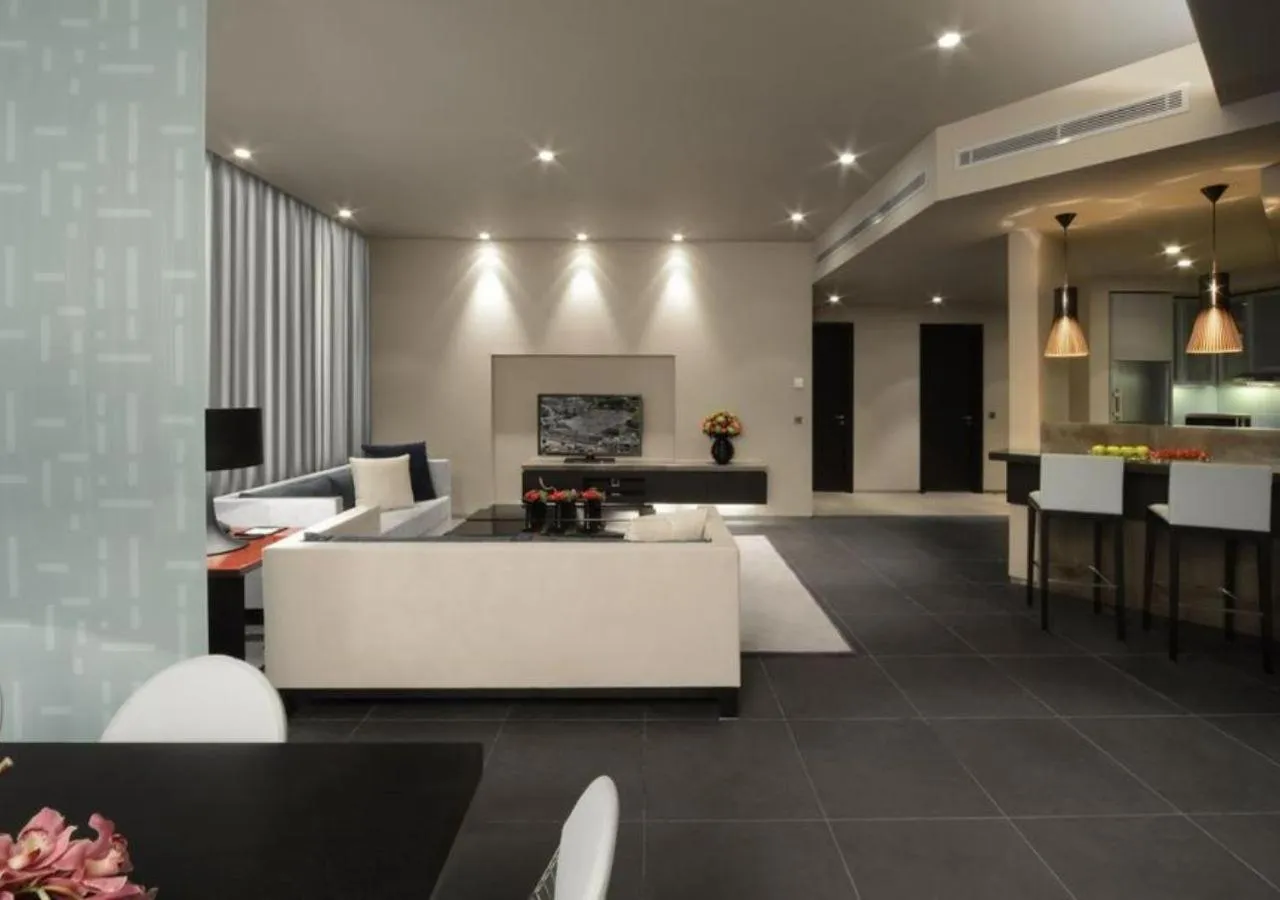 Seating area in The Abdali Boulevard Hotel