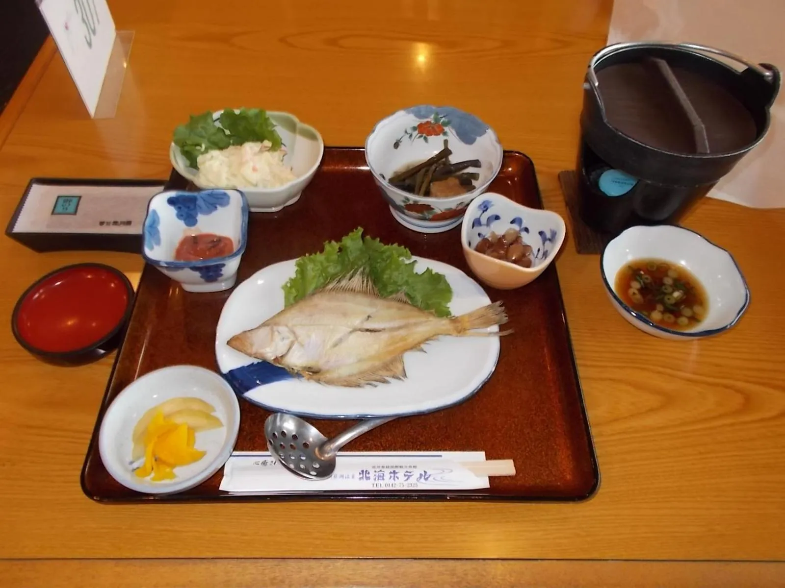 Asian breakfast in Hokkai Hotel