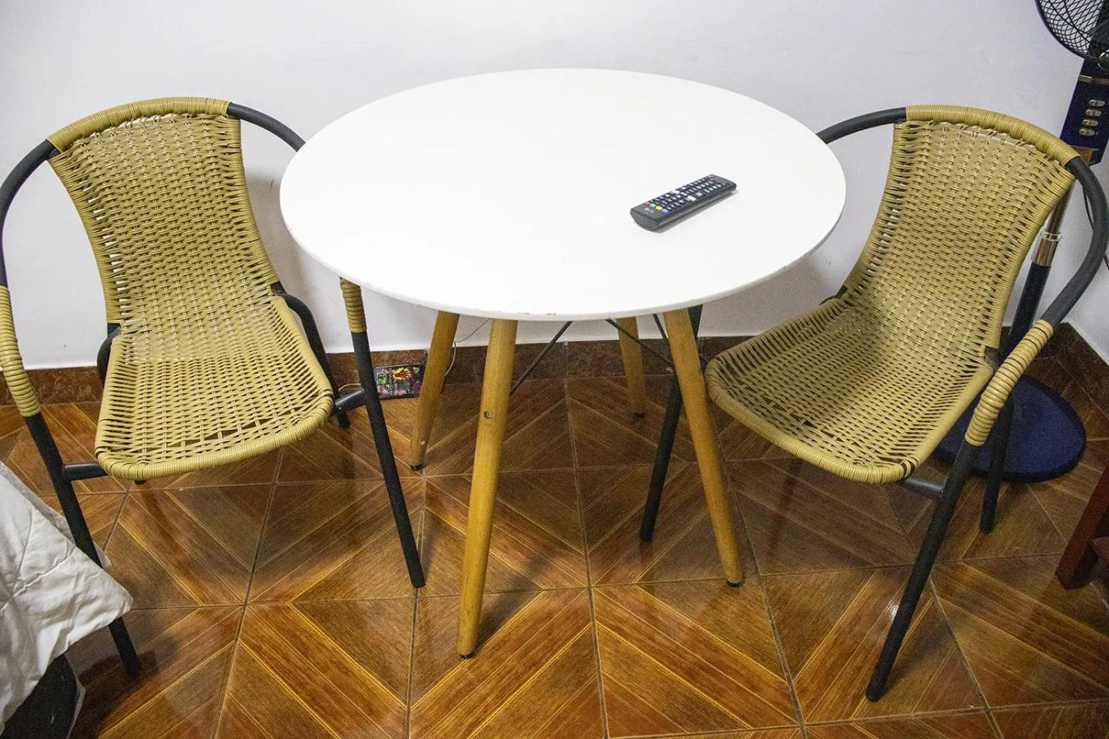 Seating area in Plaza Mayor Lima