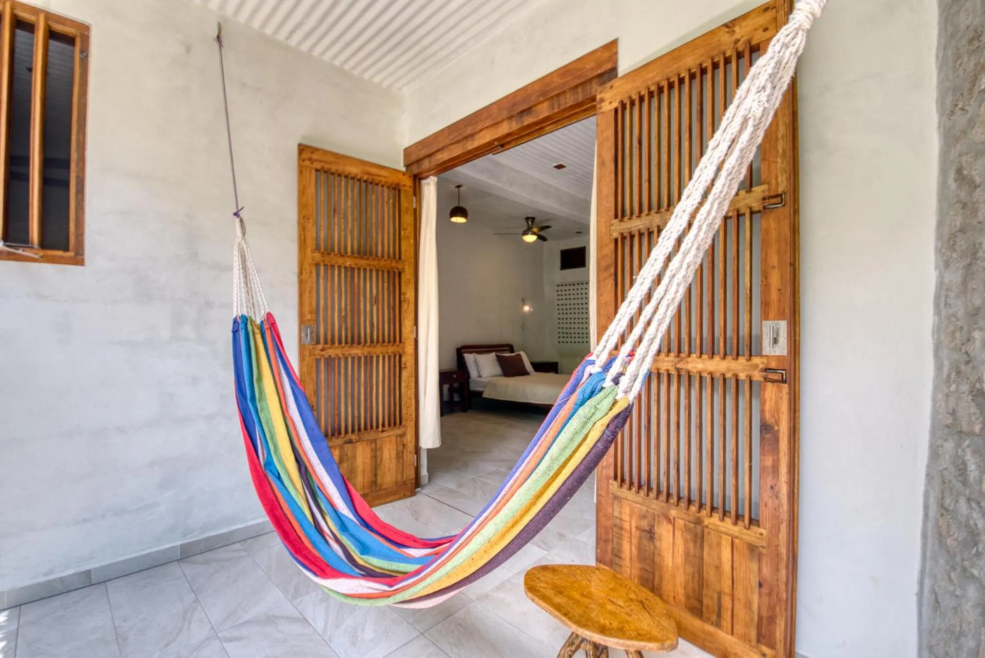 Balcony/Terrace, Bed in Omega Tours Eco-Jungle Lodge