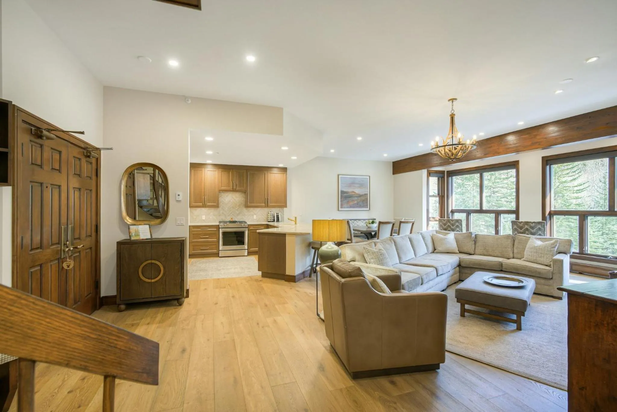 Living room in The Osprey at Beaver Creek, a RockResort