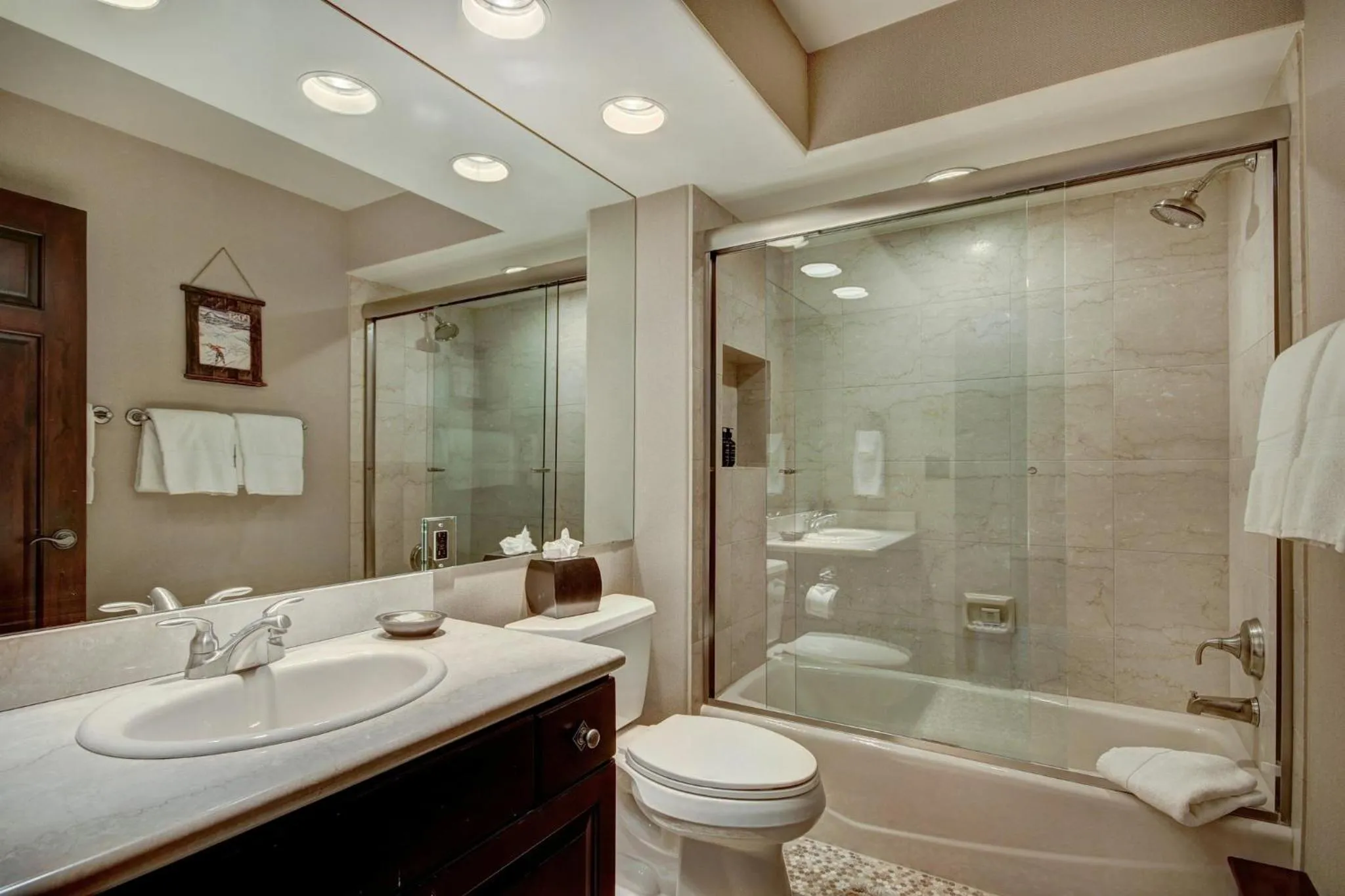 Bathroom in The Pines Lodge, a RockResort, by Vail Resorts
