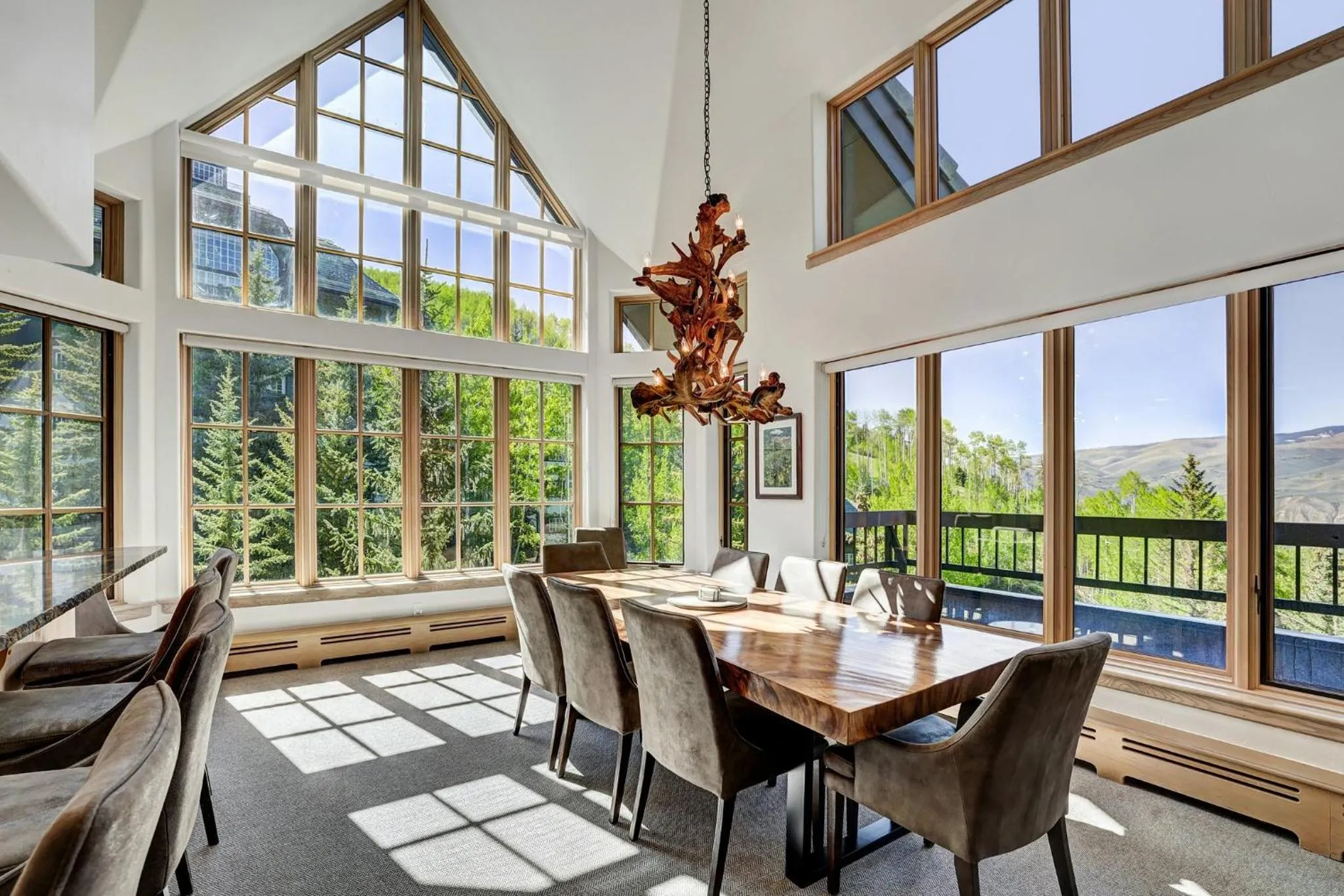 Dining area in The Pines Lodge, a RockResort, by Vail Resorts