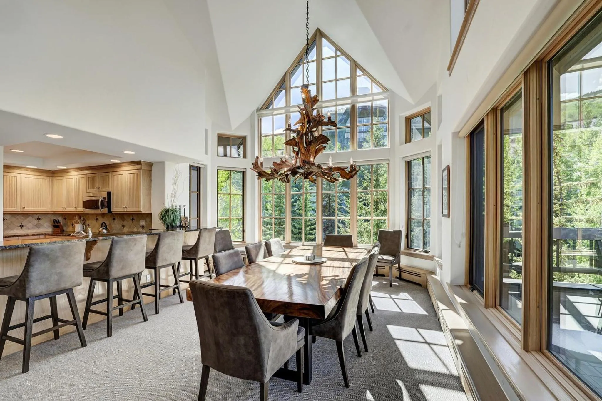 Dining area in The Pines Lodge, a RockResort, by Vail Resorts