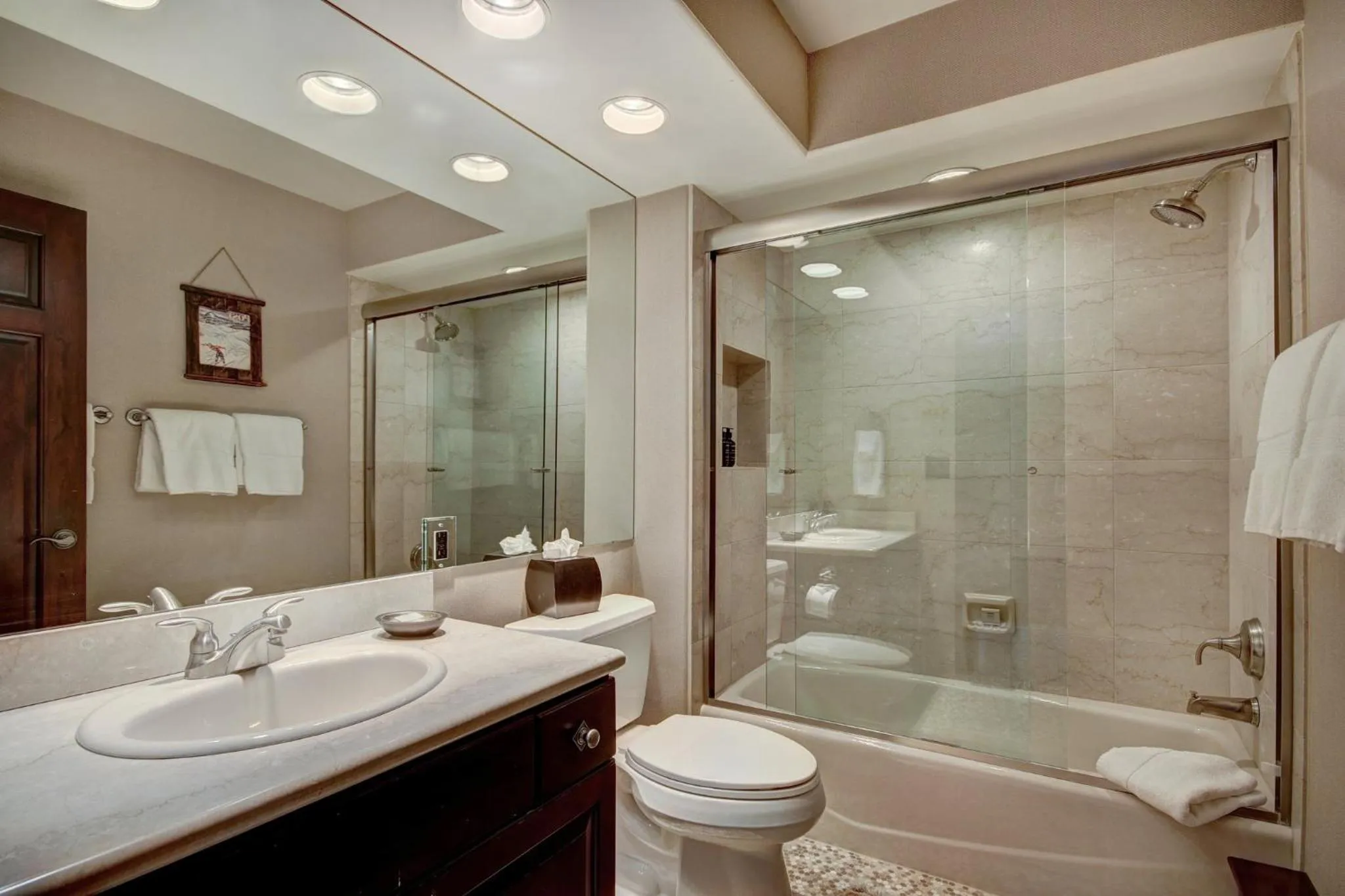 Bathroom in The Pines Lodge, a RockResort, by Vail Resorts