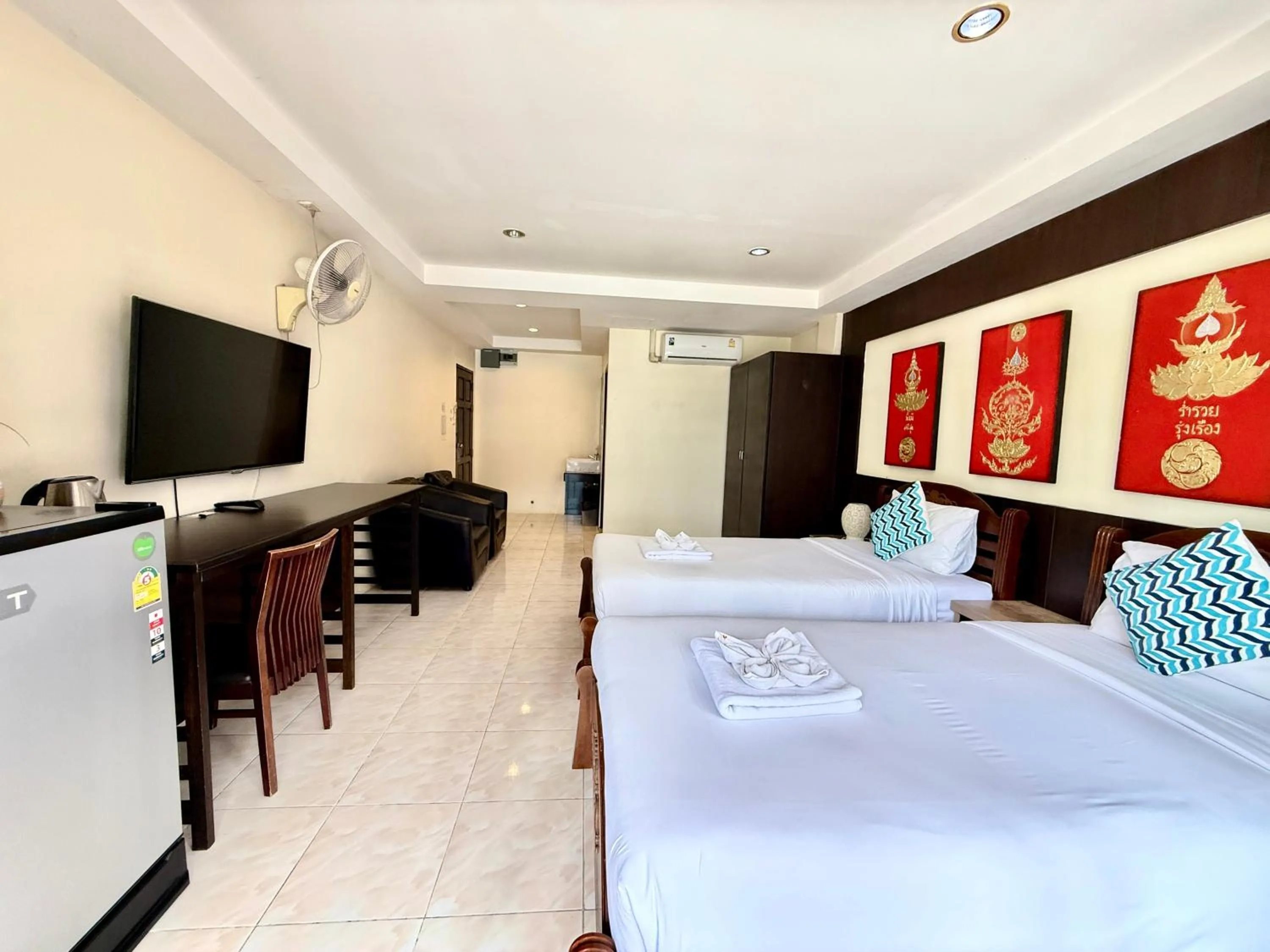 Bed in Thai Classic House