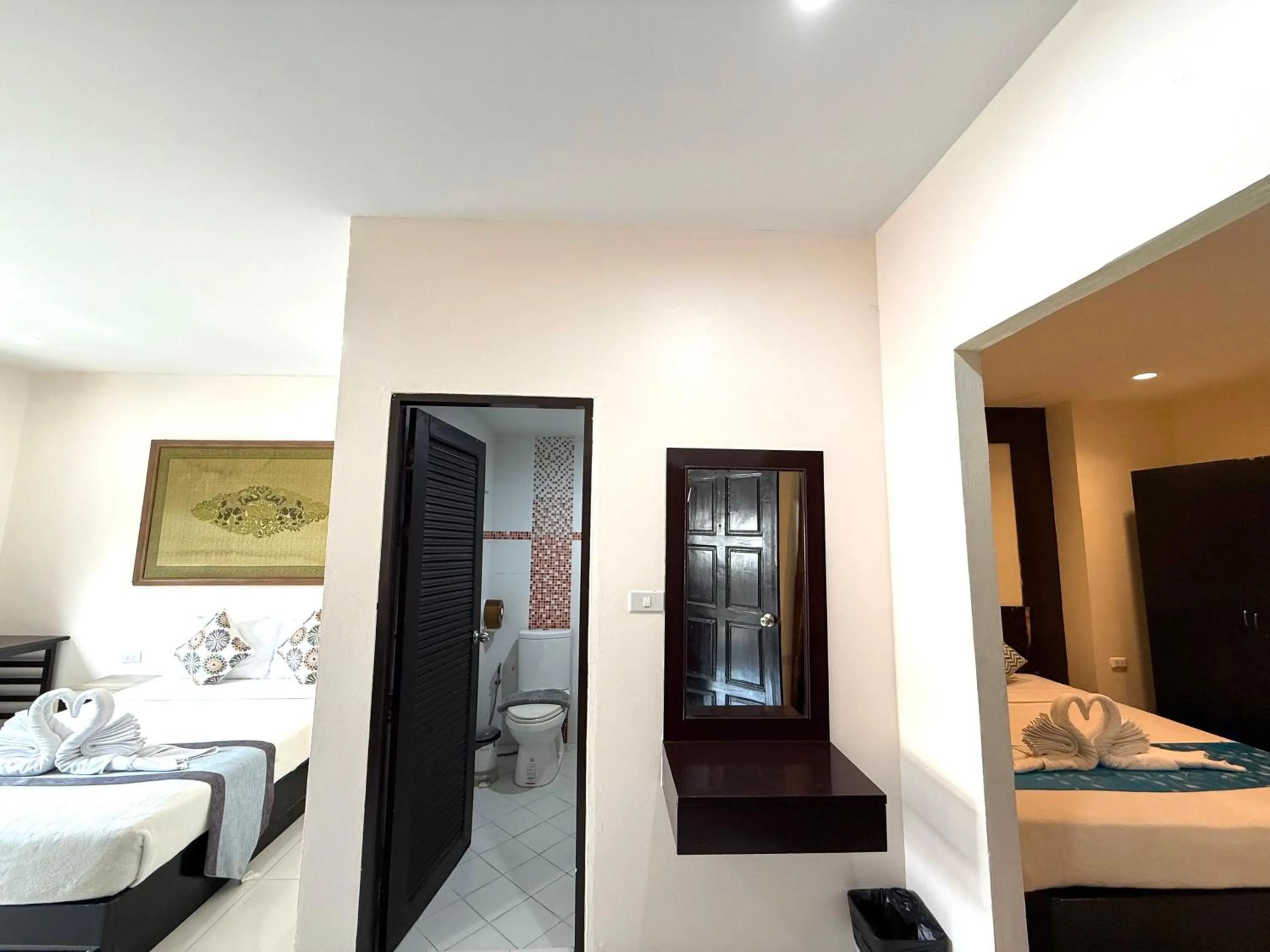 Bed in Thai Classic House