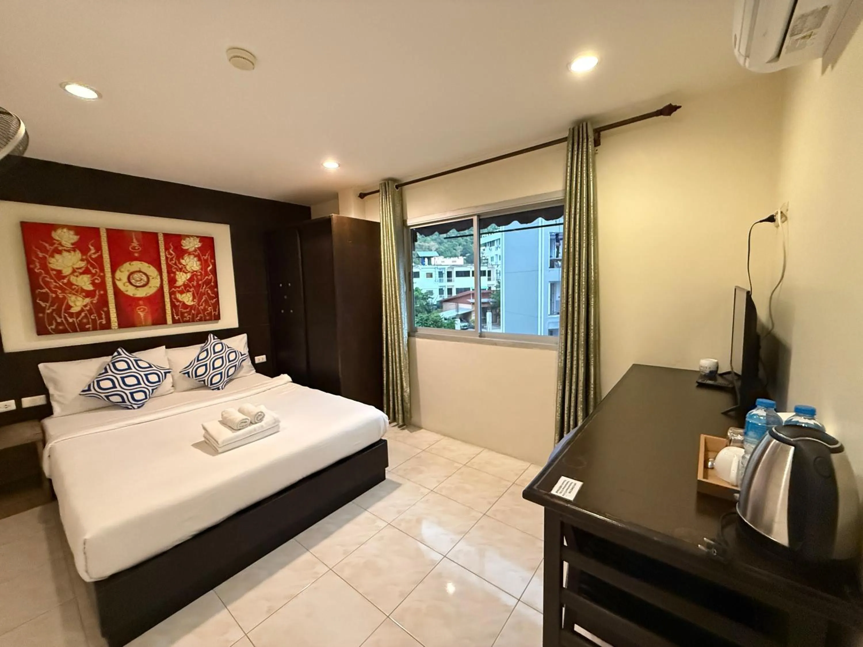 Bed in Thai Classic House