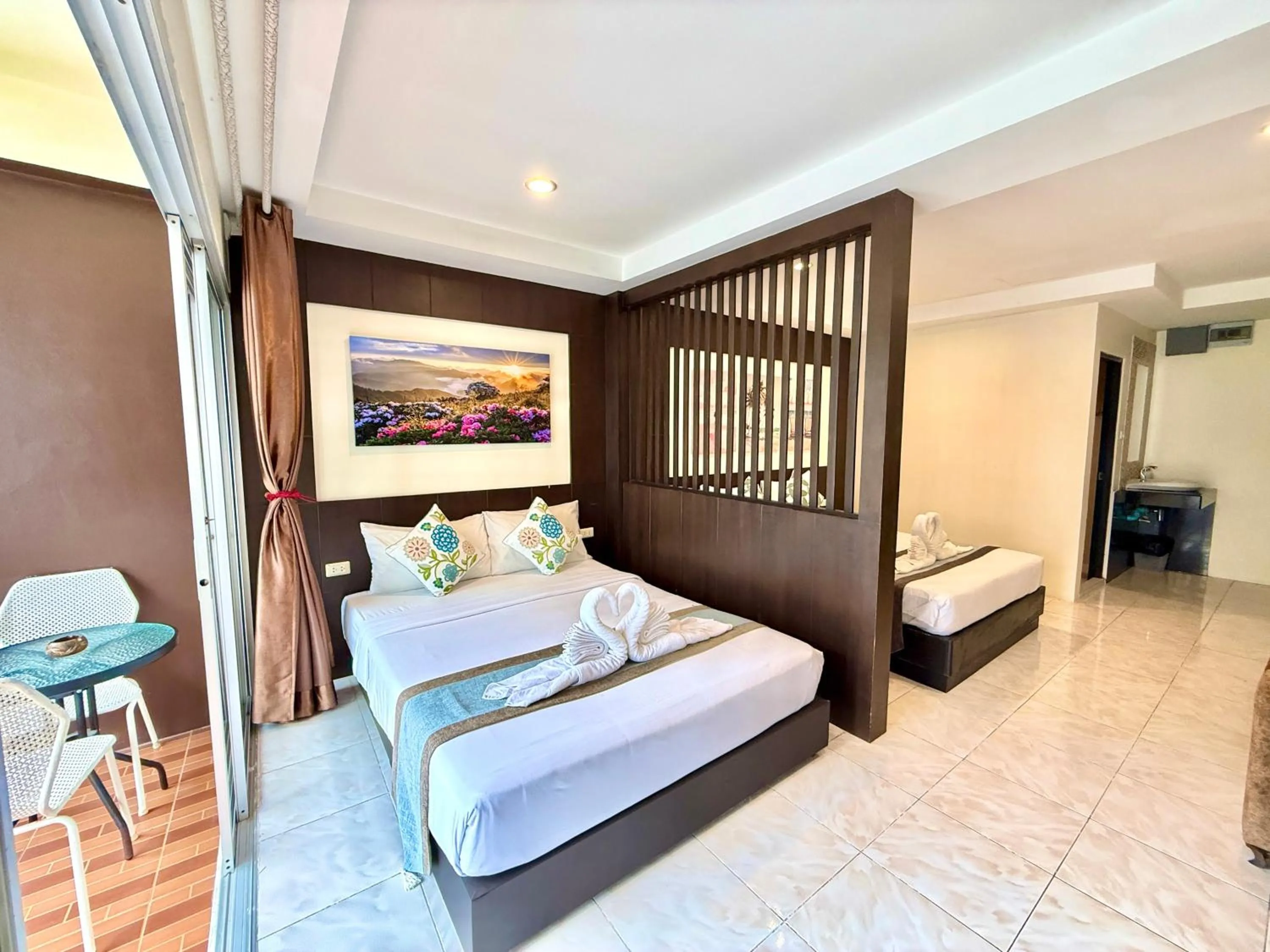 Bed in Thai Classic House