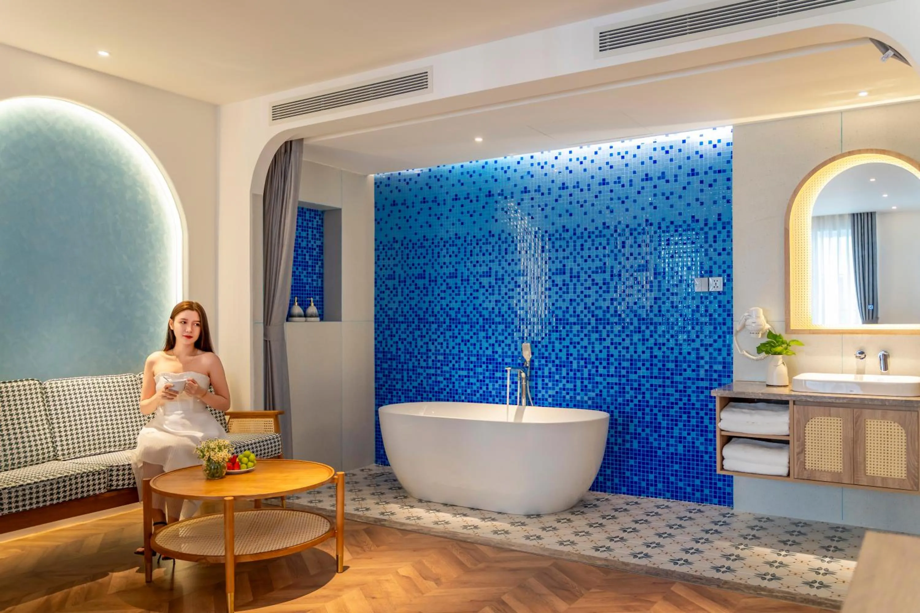 Bathroom in V Boutique Hotel - Complimentary refreshments