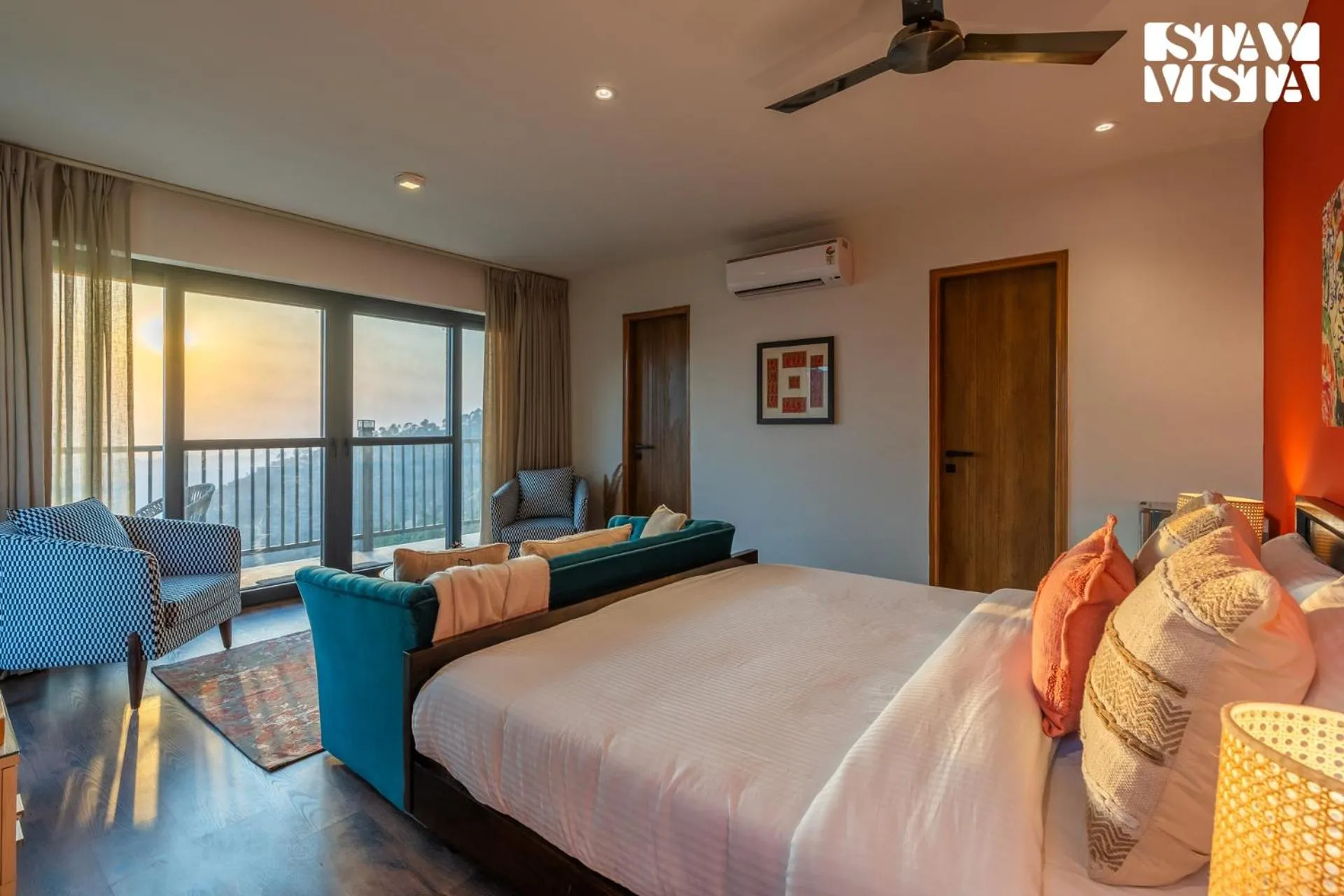 Bedroom, Bed in StayVista at Savara with Heated Infinity Pool and Jacuzzi