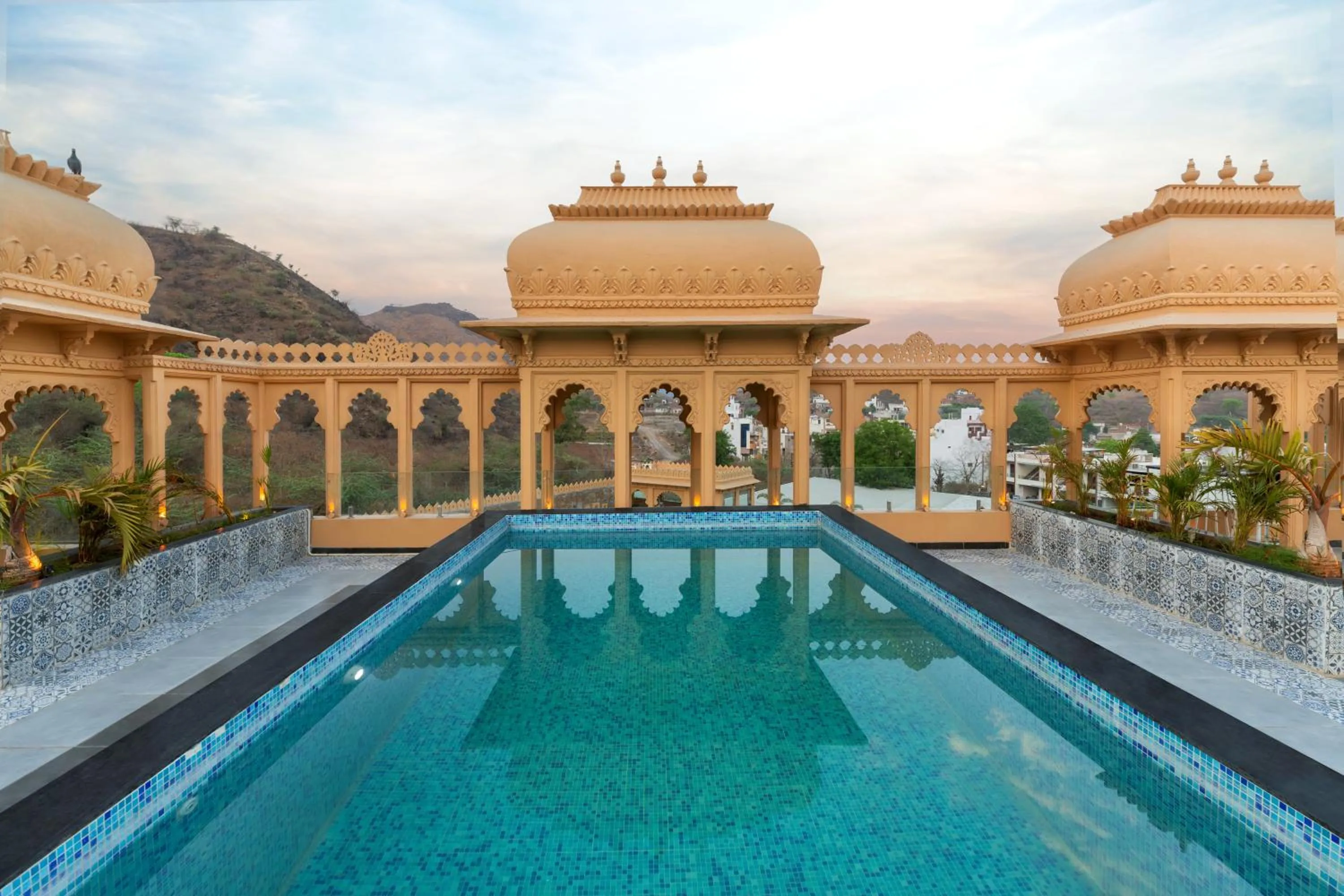 Pool view in Turban Roopgarh Resort and Spa, Udaipur