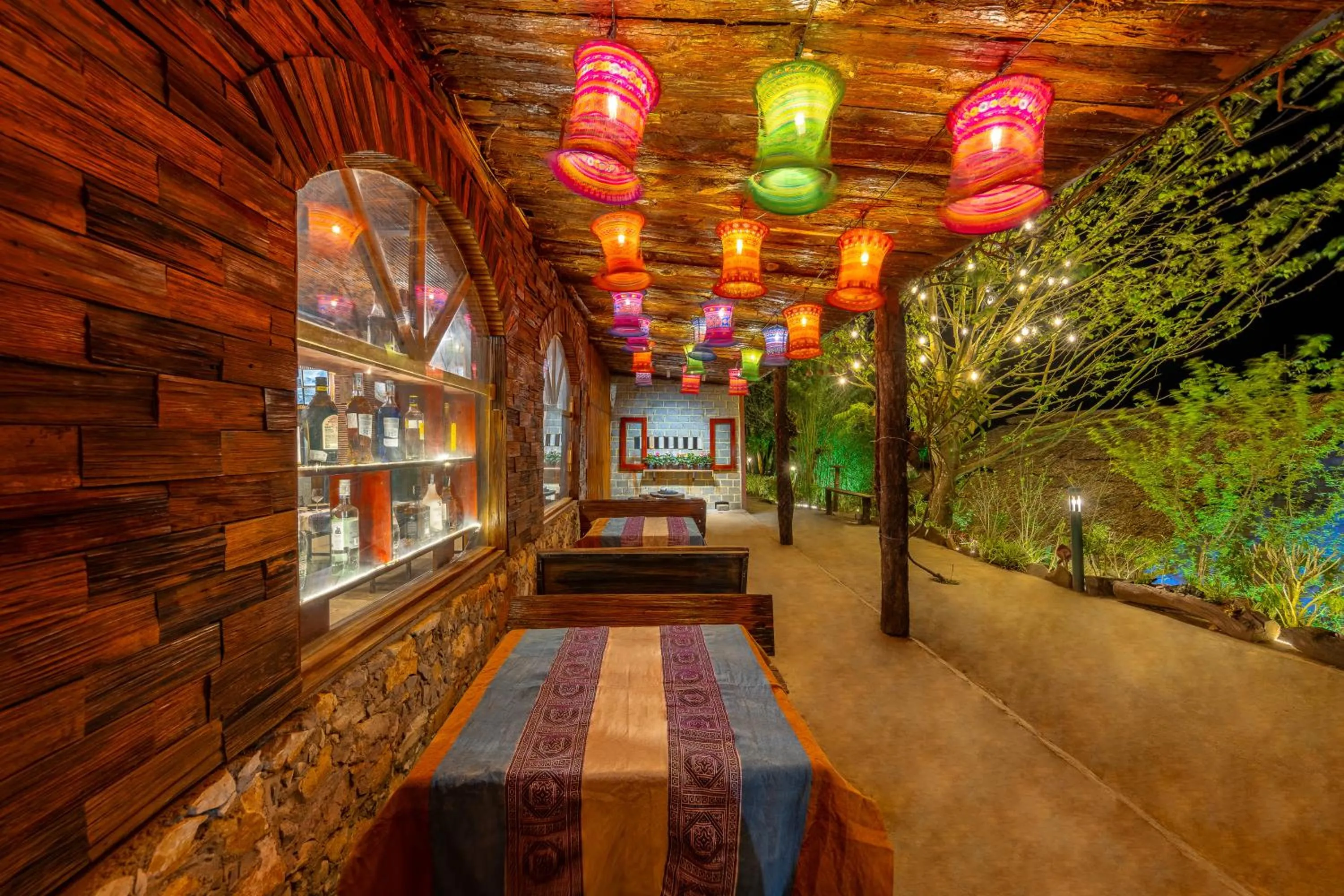 Seating area in Sapaxa Spring Garden Ecolodge