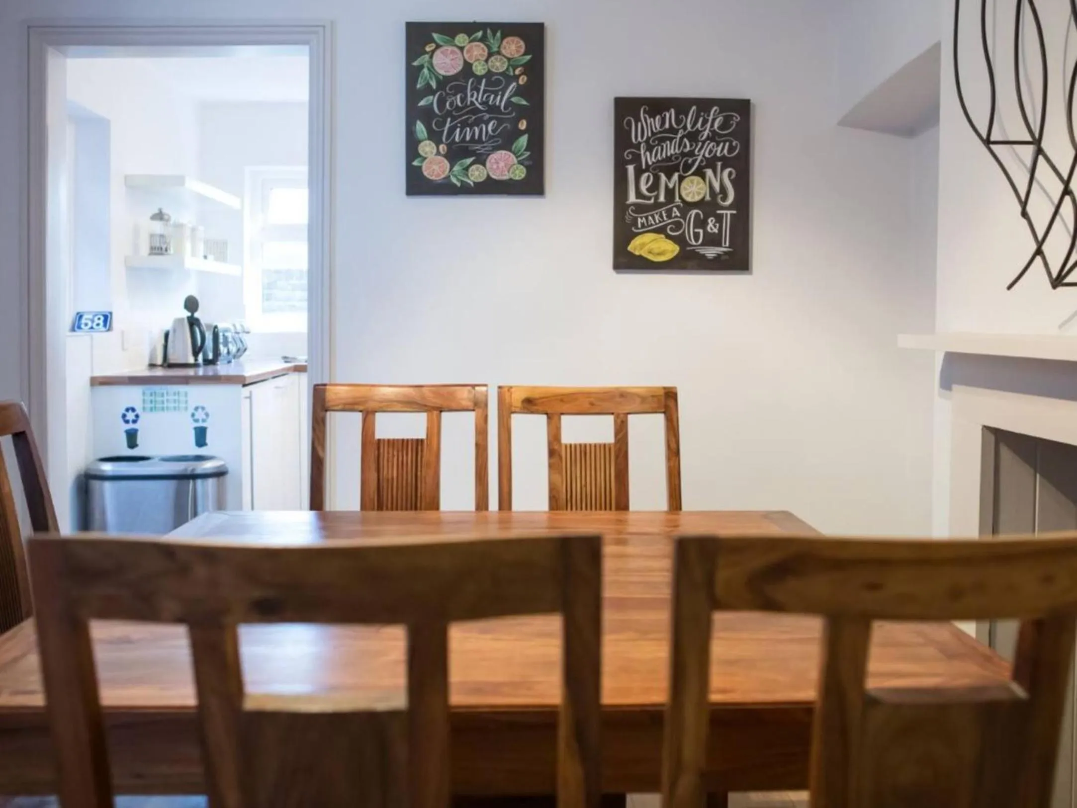 Dining area in The Blue House
