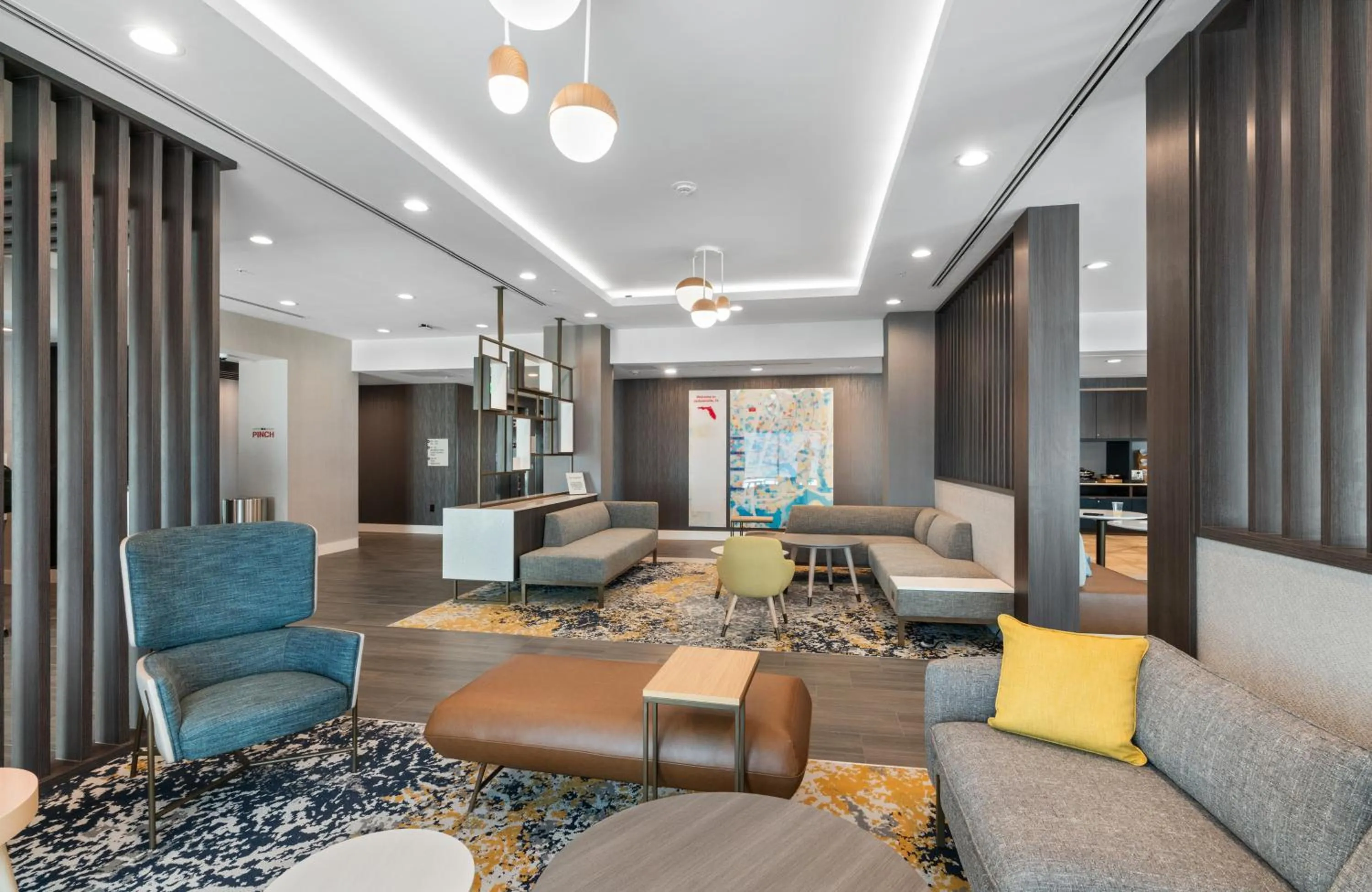 Seating area in TownePlace Suites Jacksonville Airport