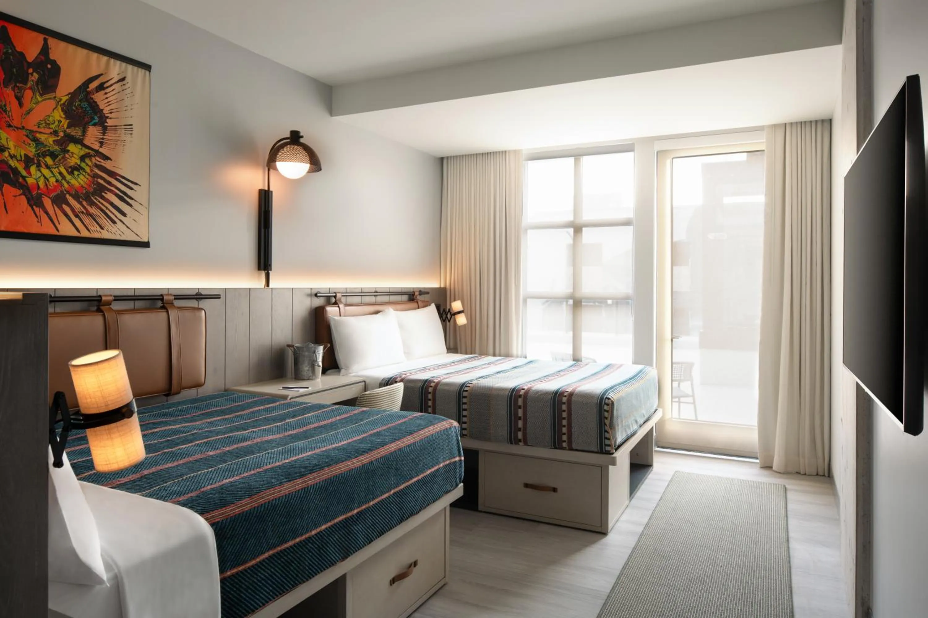 Bedroom, Bed in Moxy St. Petersburg Downtown