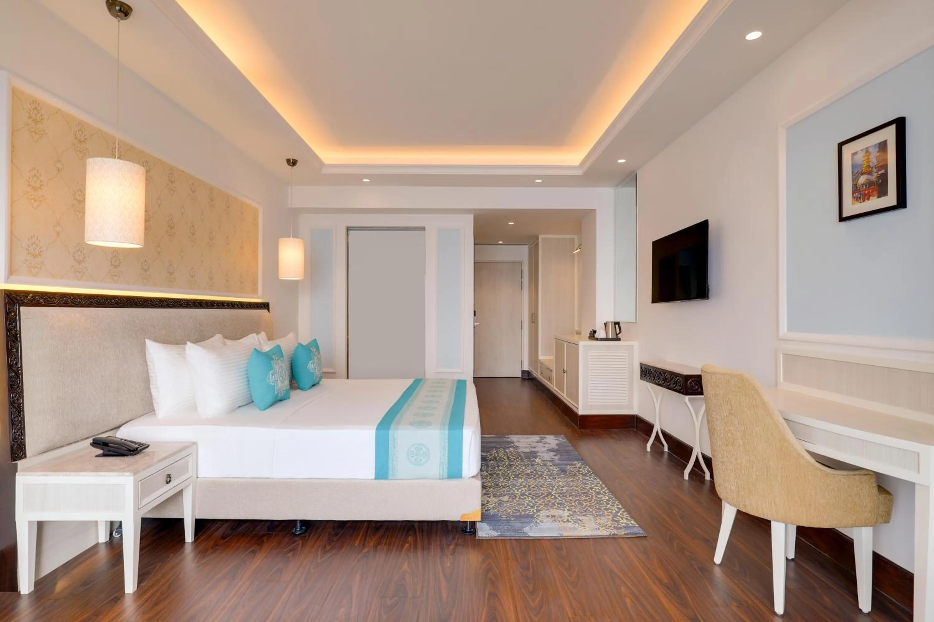 Bed in Lemon Tree Premier Budhanilkantha Kathmandu, Nepal