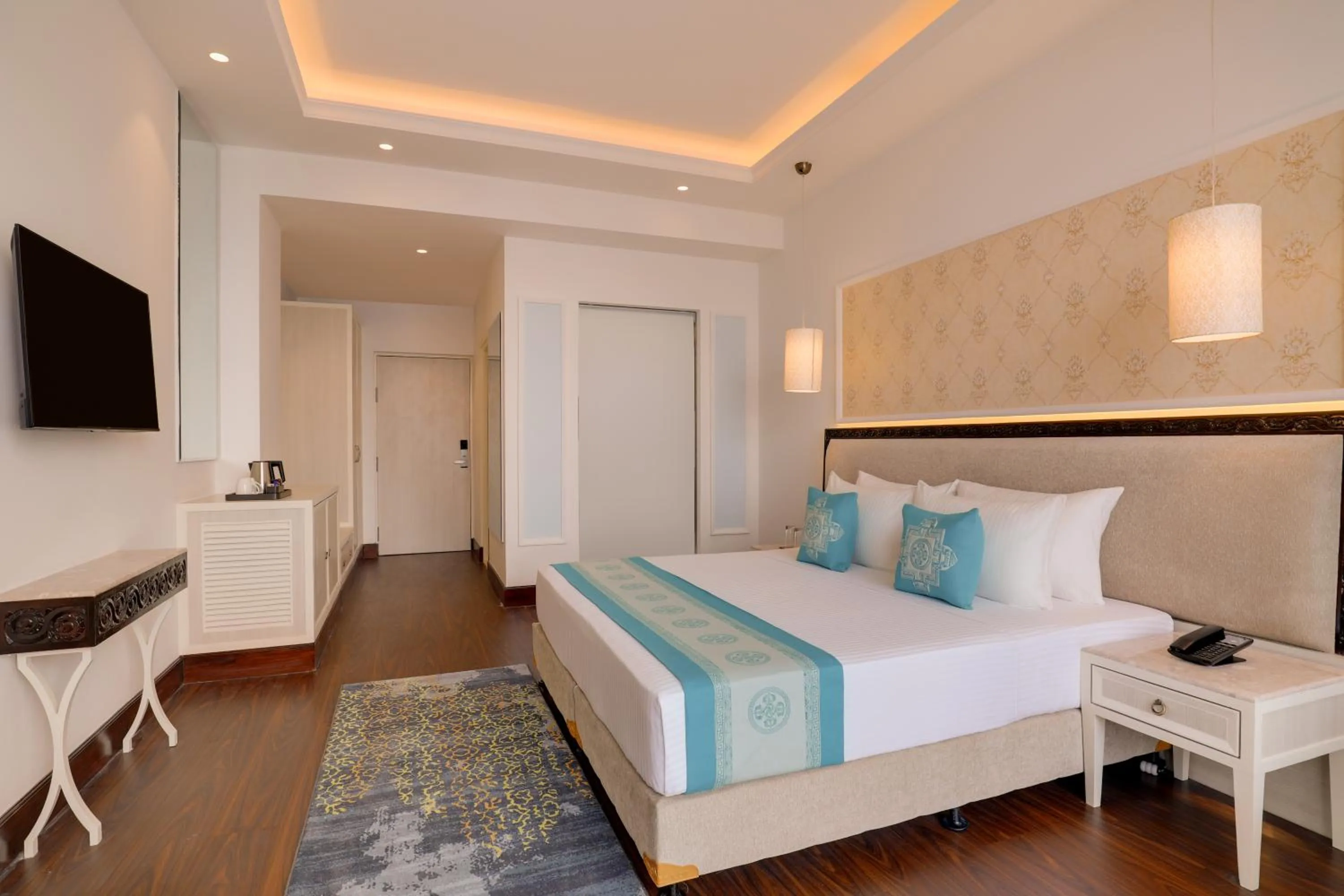 Bed in Lemon Tree Premier Budhanilkantha Kathmandu, Nepal