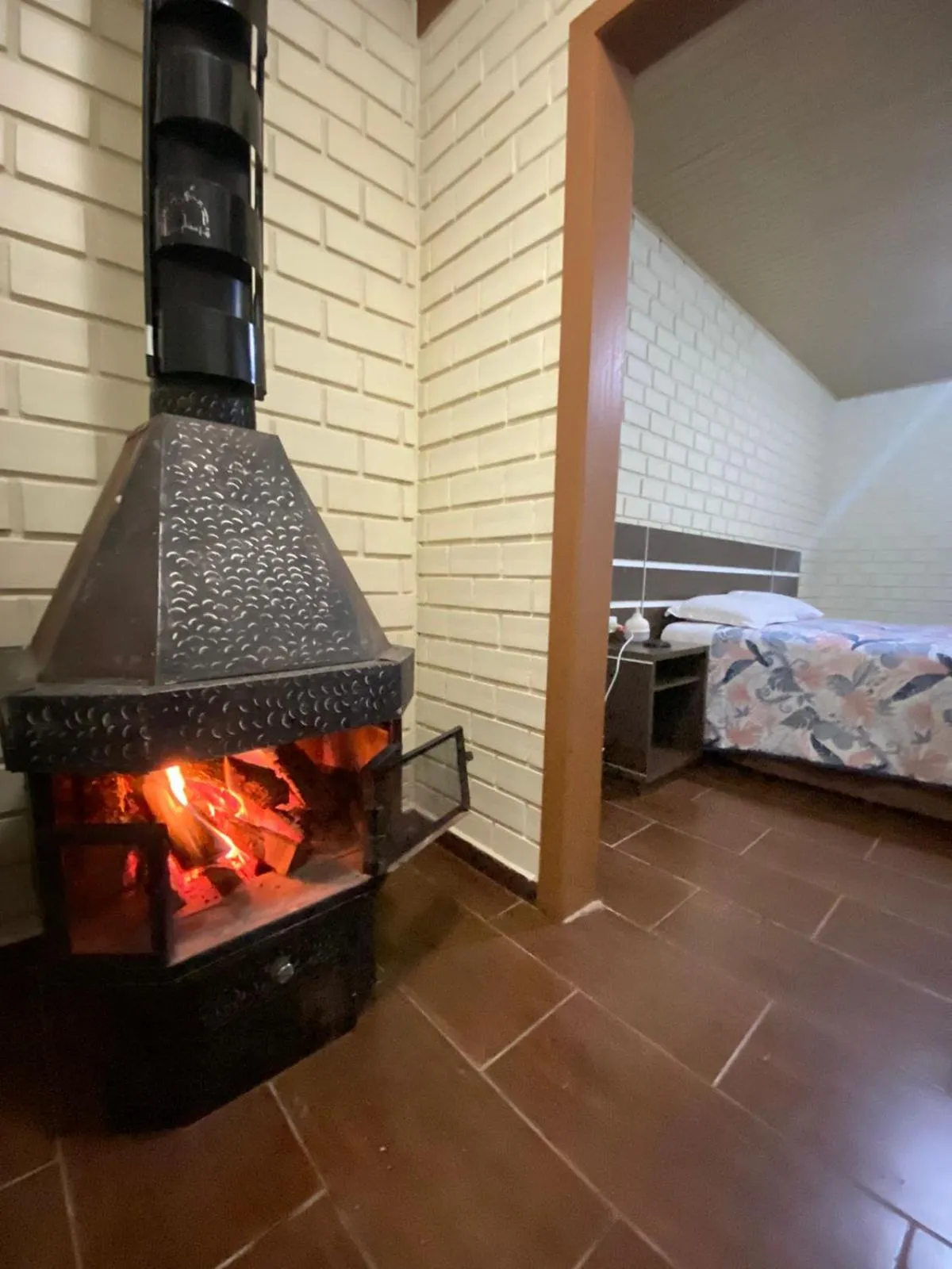 Bed in Pousada Água Santa