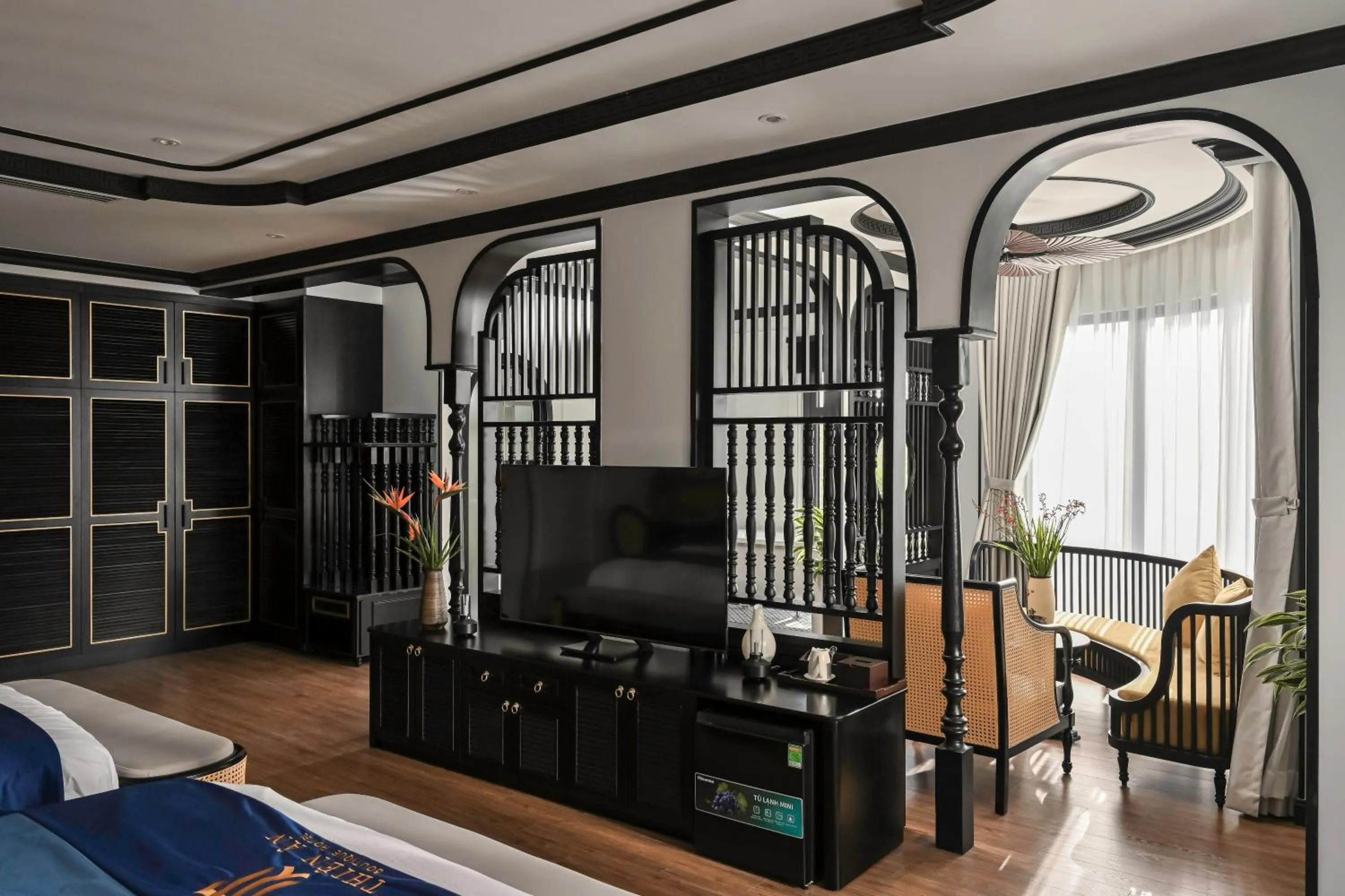 Living room, Bed in Thiên Ân Boutique Hotel