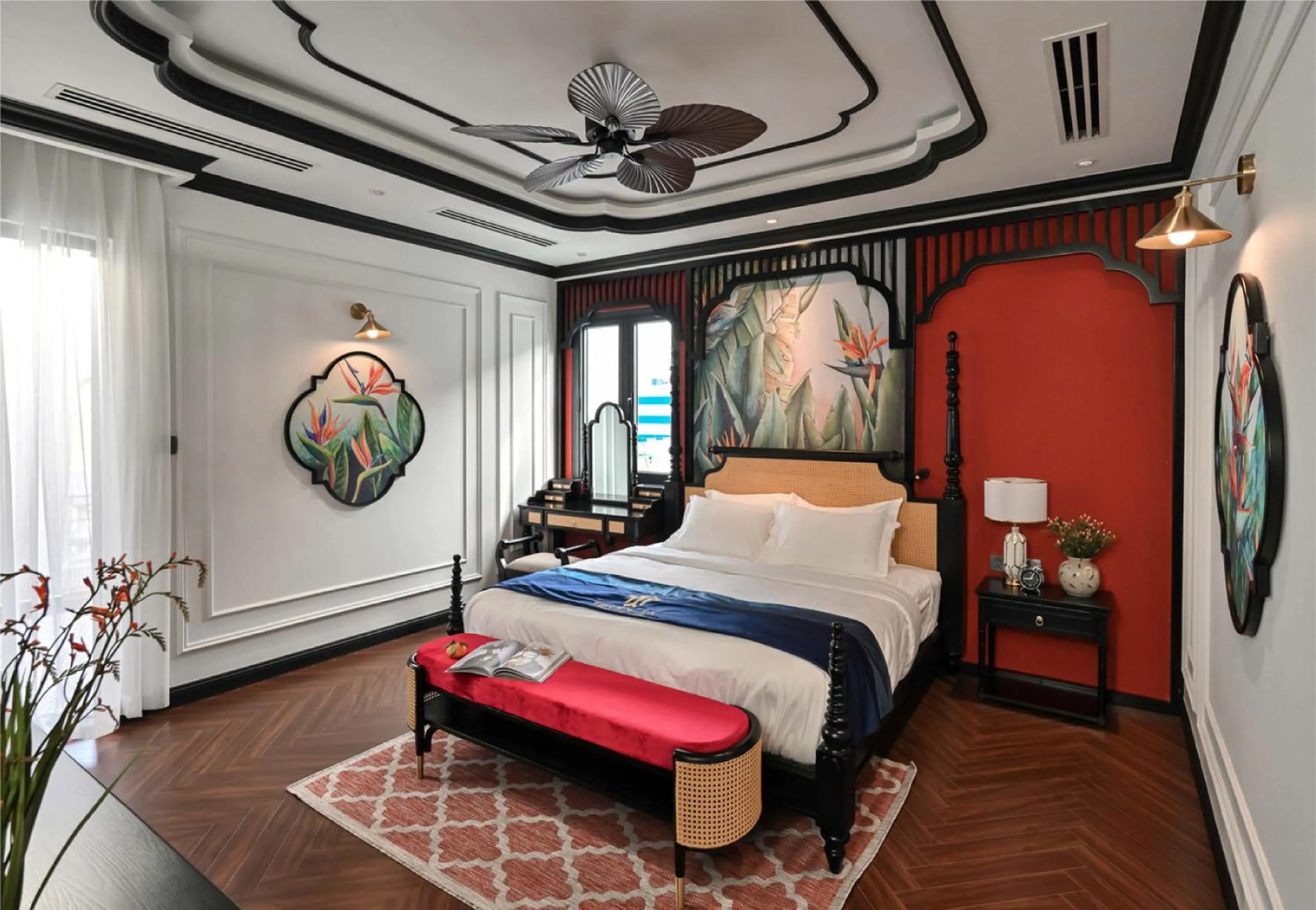 Bed in Thiên Ân Boutique Hotel