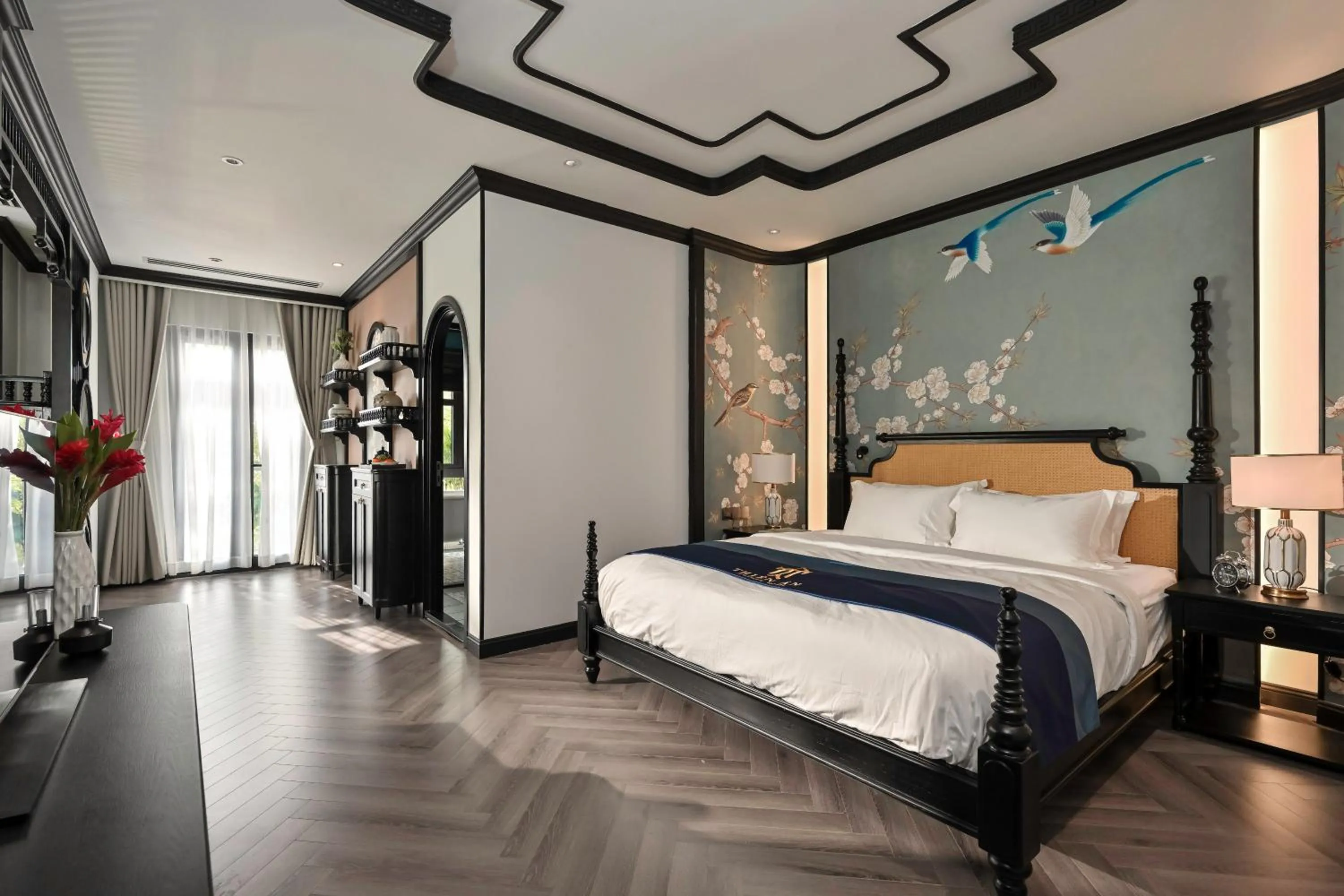 Bed in Thiên Ân Boutique Hotel