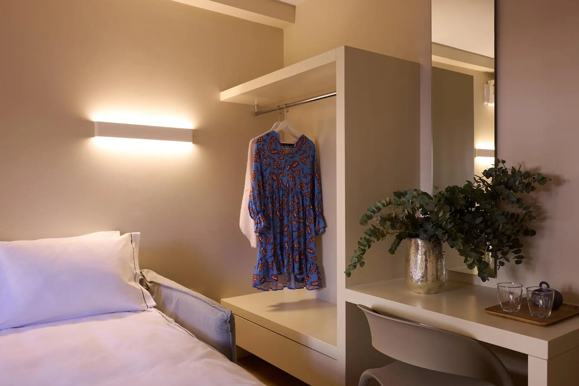 Bed in Vrachos Athens Suites