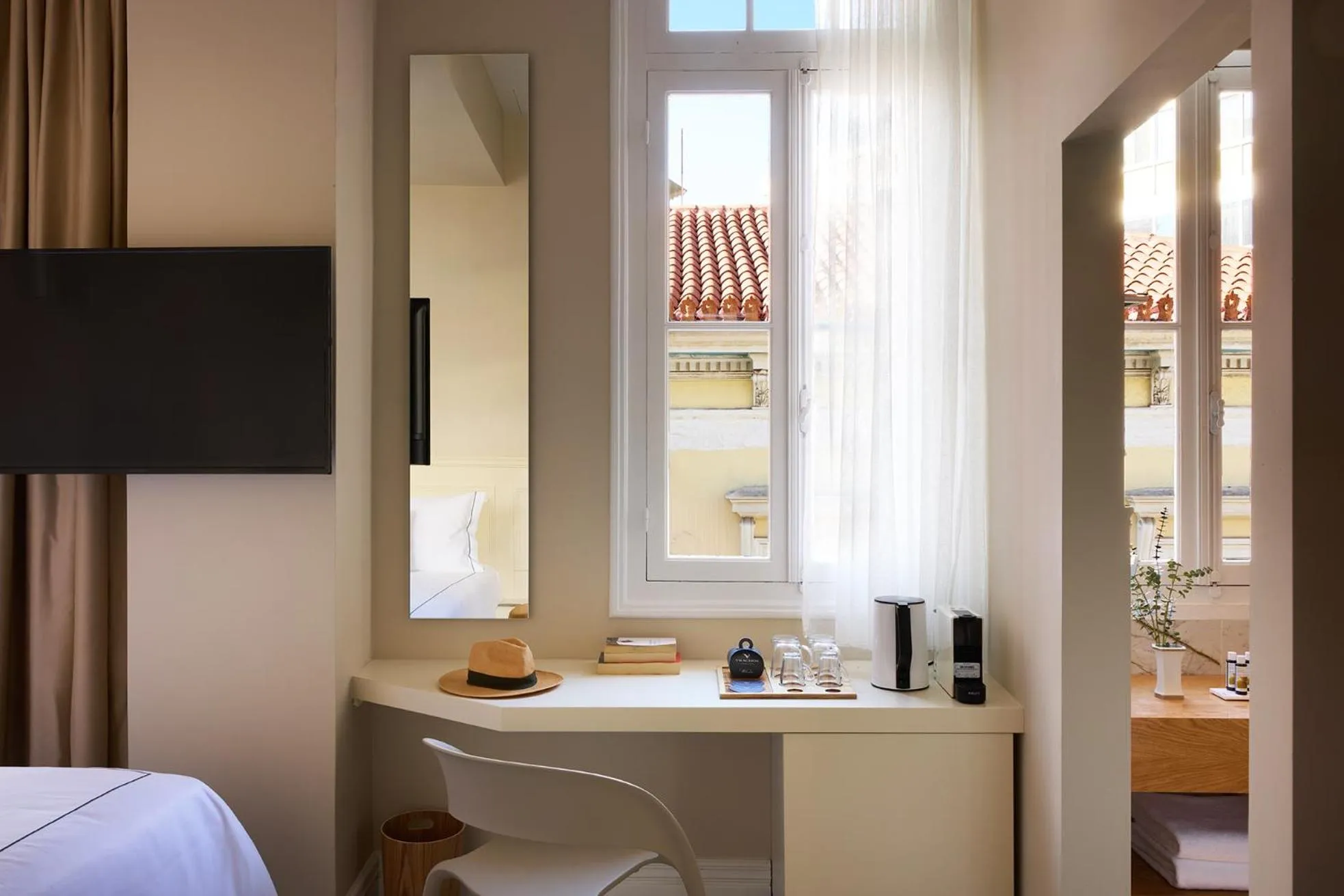 Bed in Vrachos Athens Suites