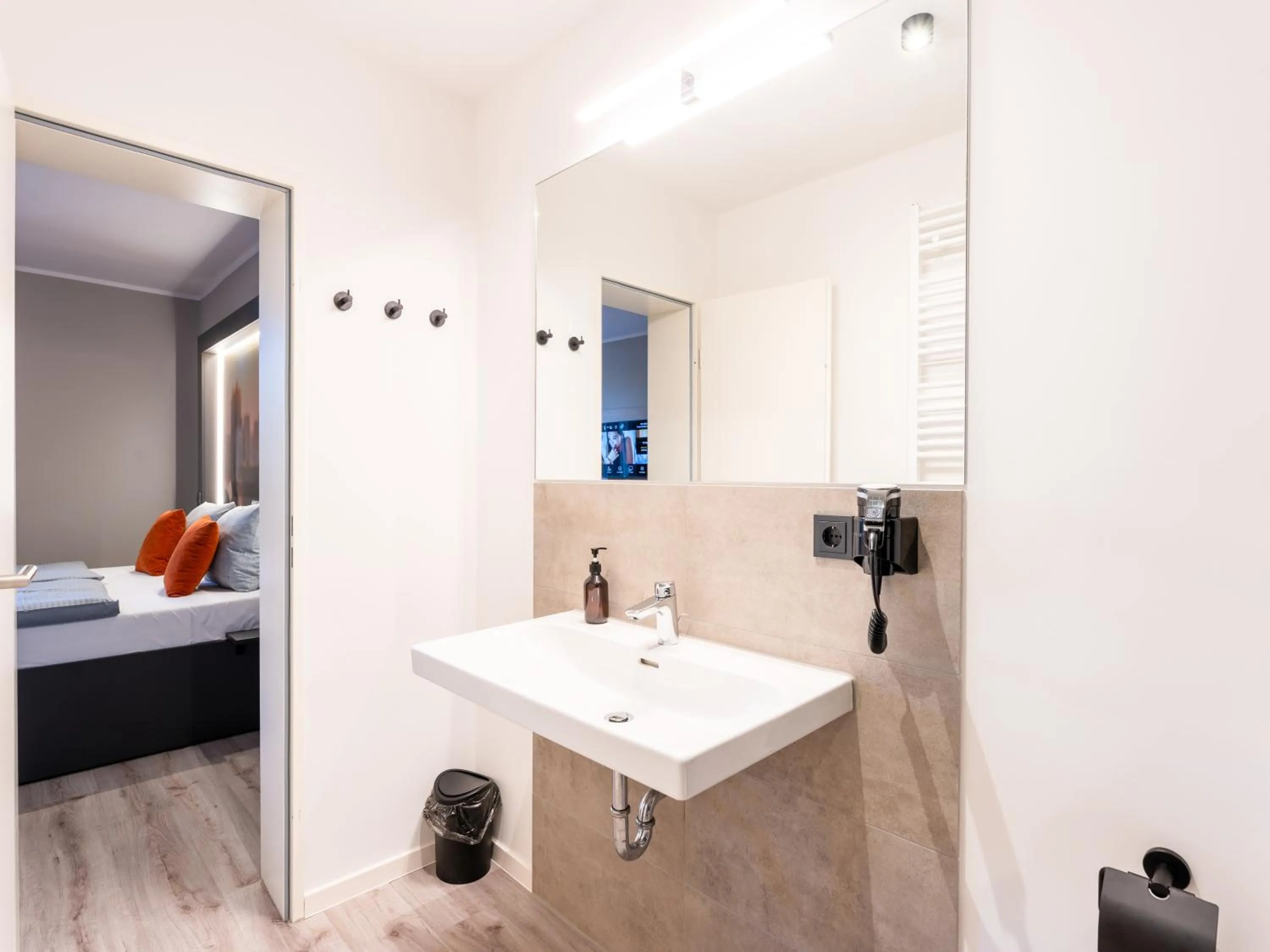 Bathroom, Bed in JustStay Essen Hotel & Apartments